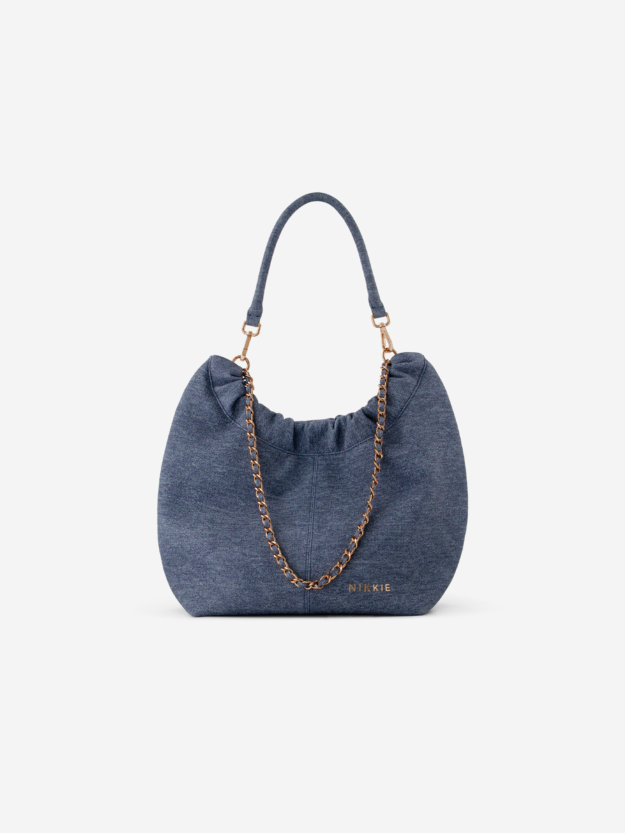 Denim hobo bag