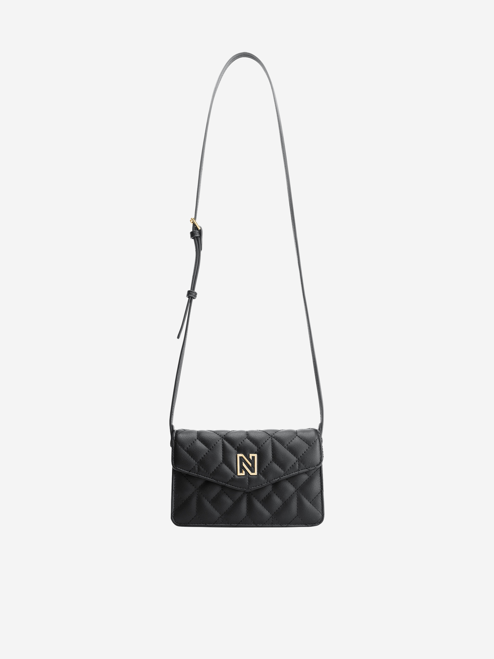 Quilted shoulder bag with N logo