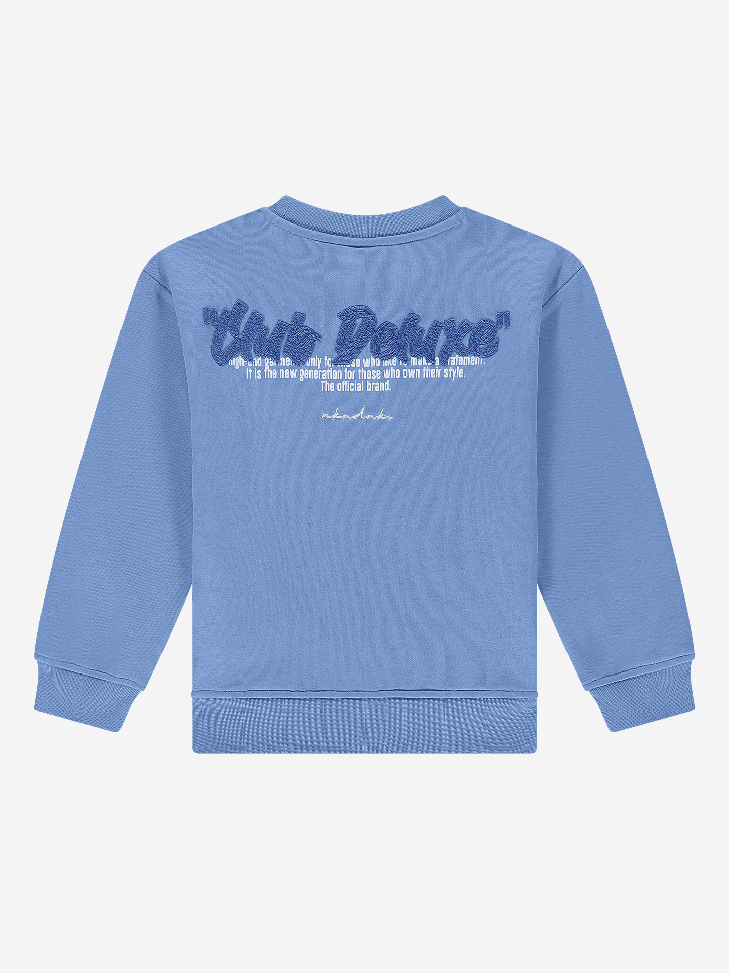 Sweater met geborduurde tekst op rug