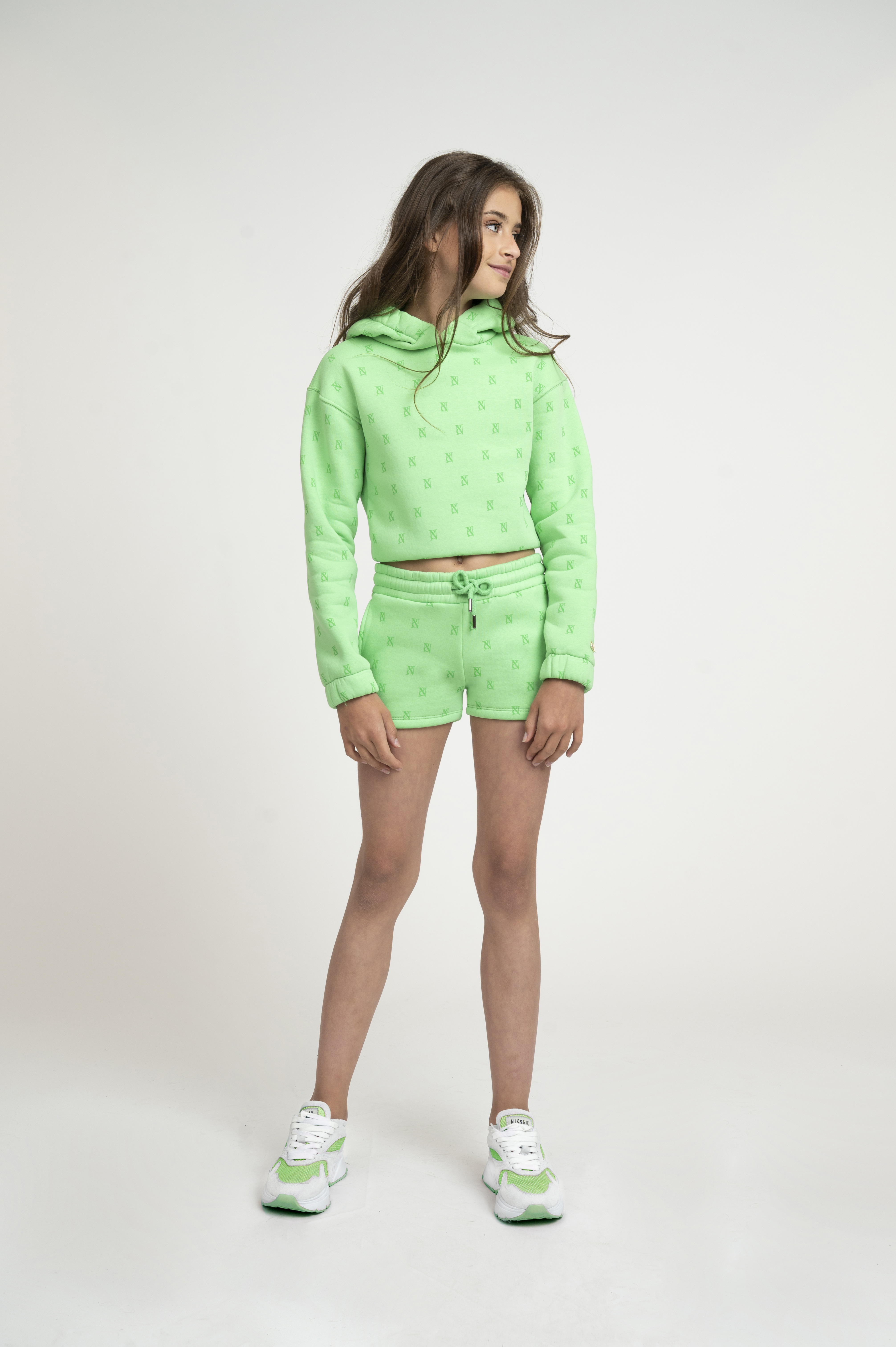 Sweatshort met hoge taille