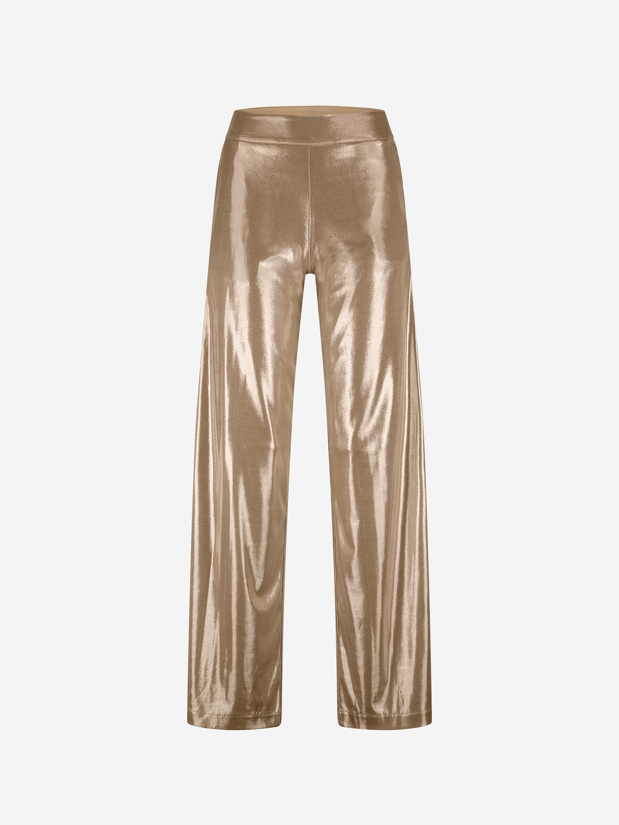 Metallic look pants