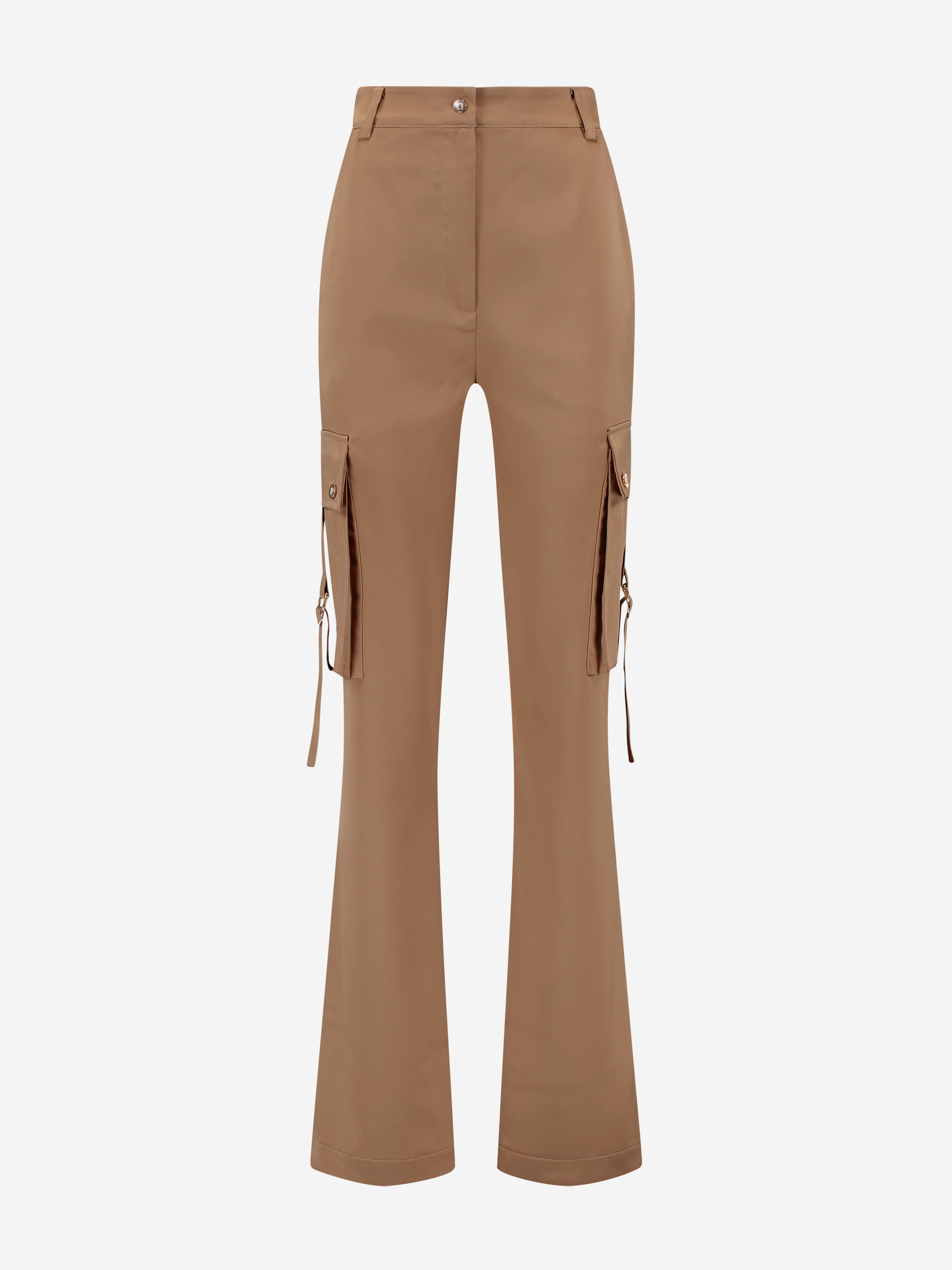 Satijn-look broek met zakken