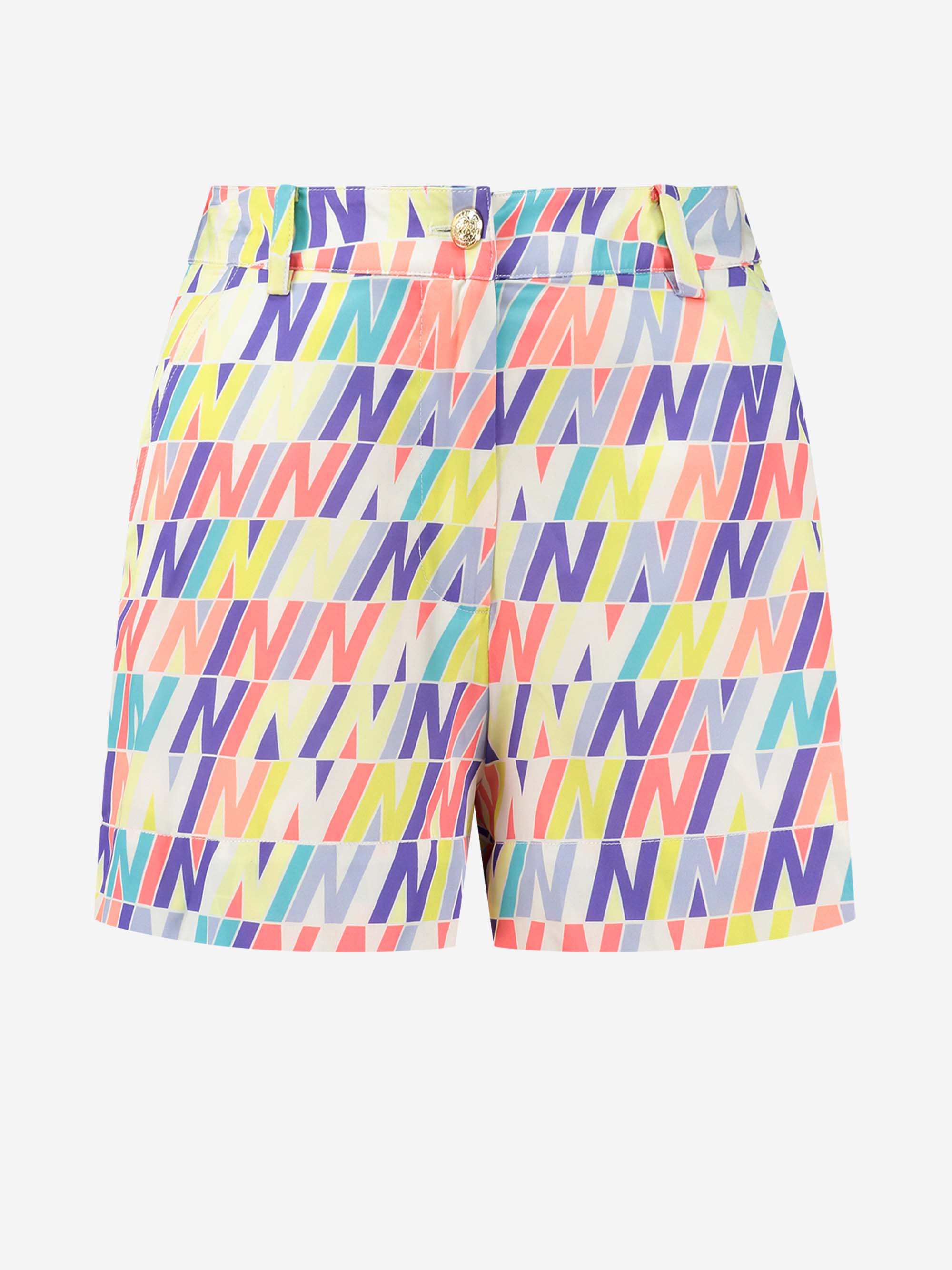 High rise shorts with print