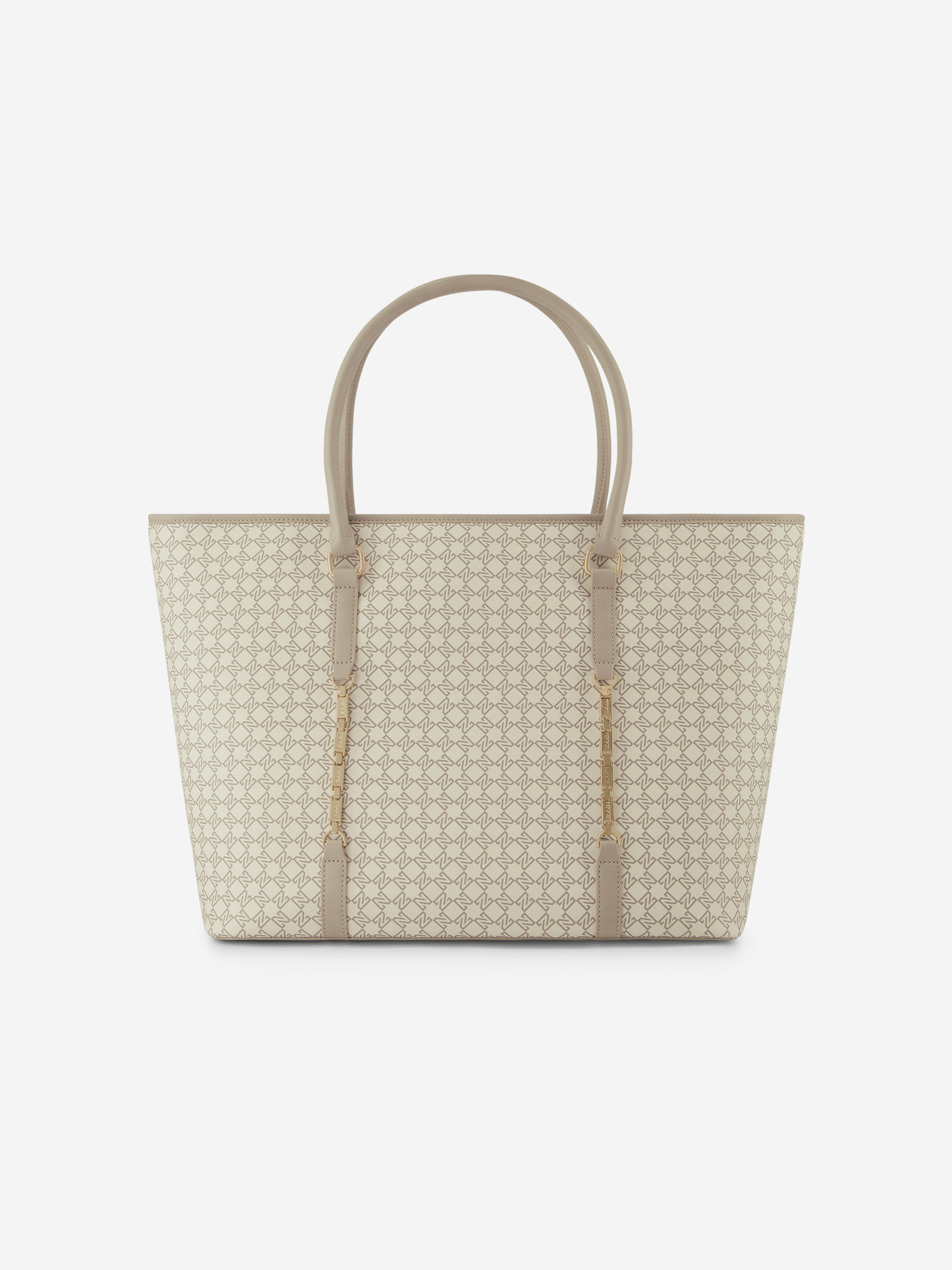 Large shopper with logo pattern