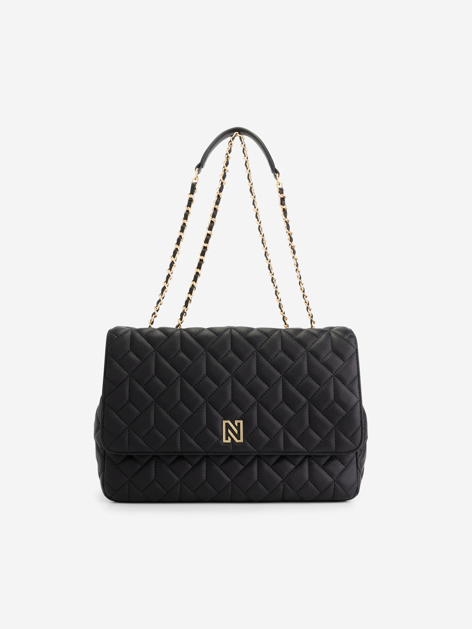 Big Quilted shoulder bag with chain