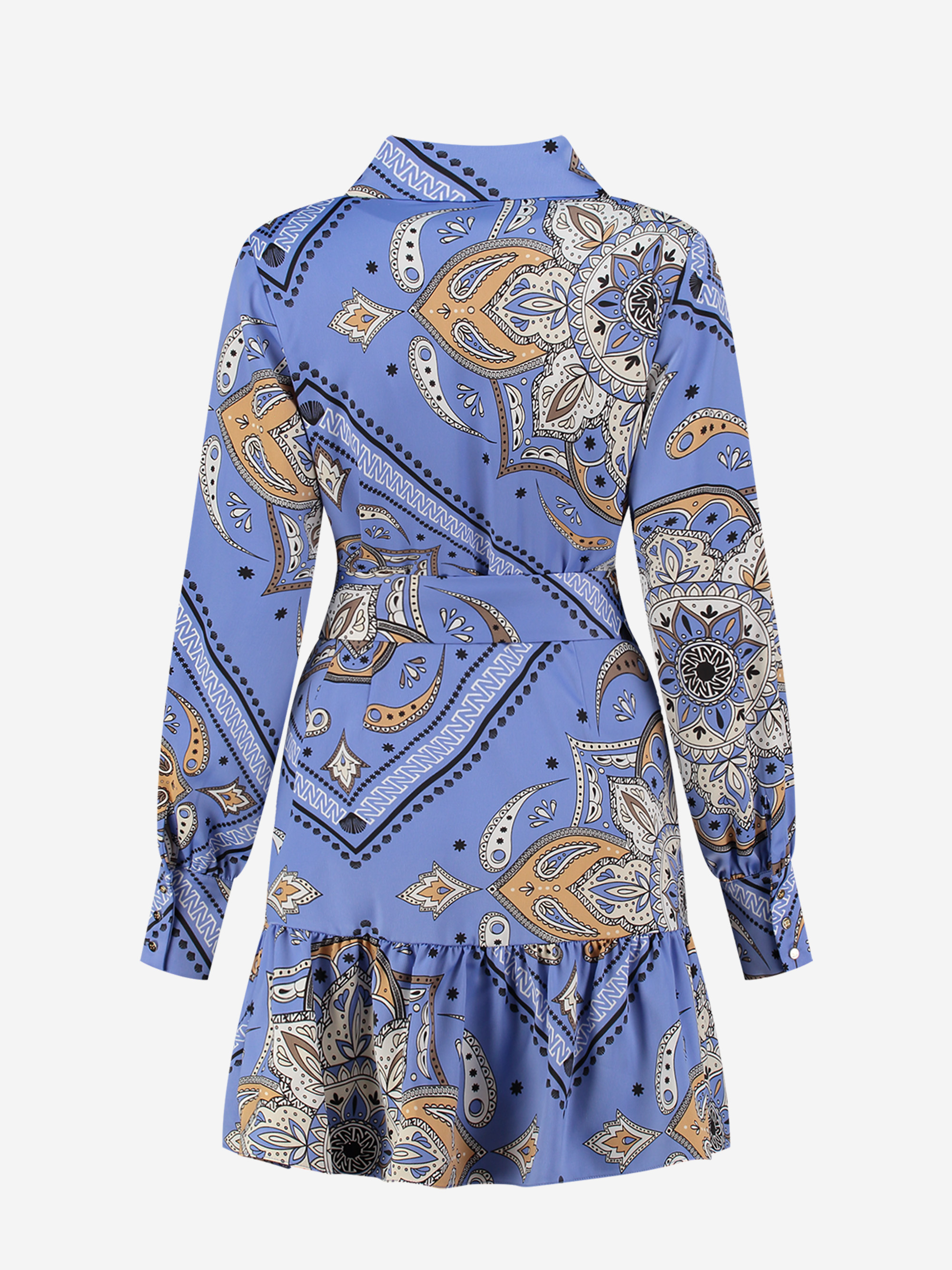 Wrap dress with mandala print