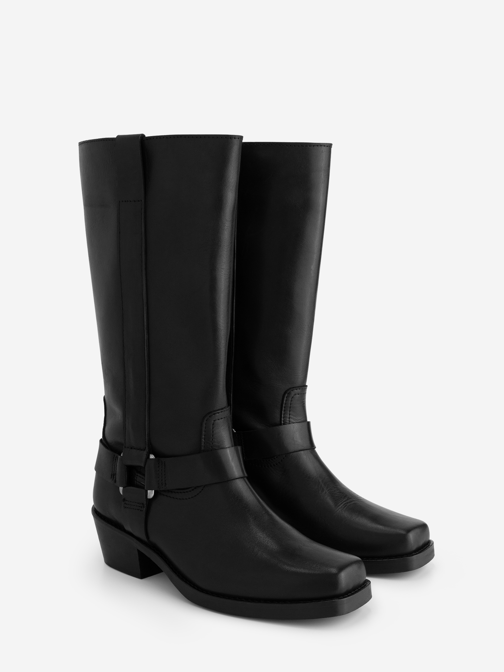 Leren biker boots