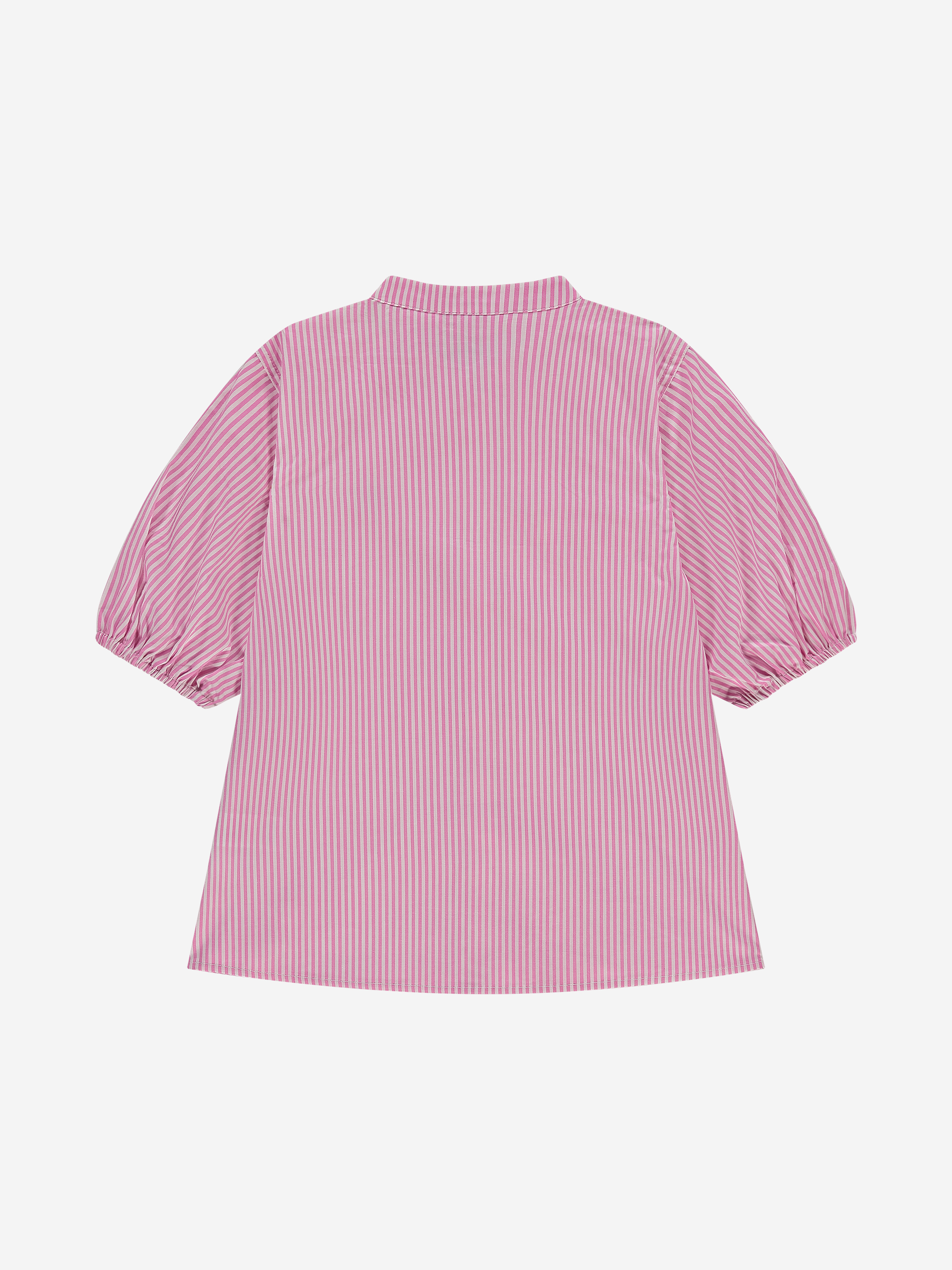 Striped blouse with puff sleeves