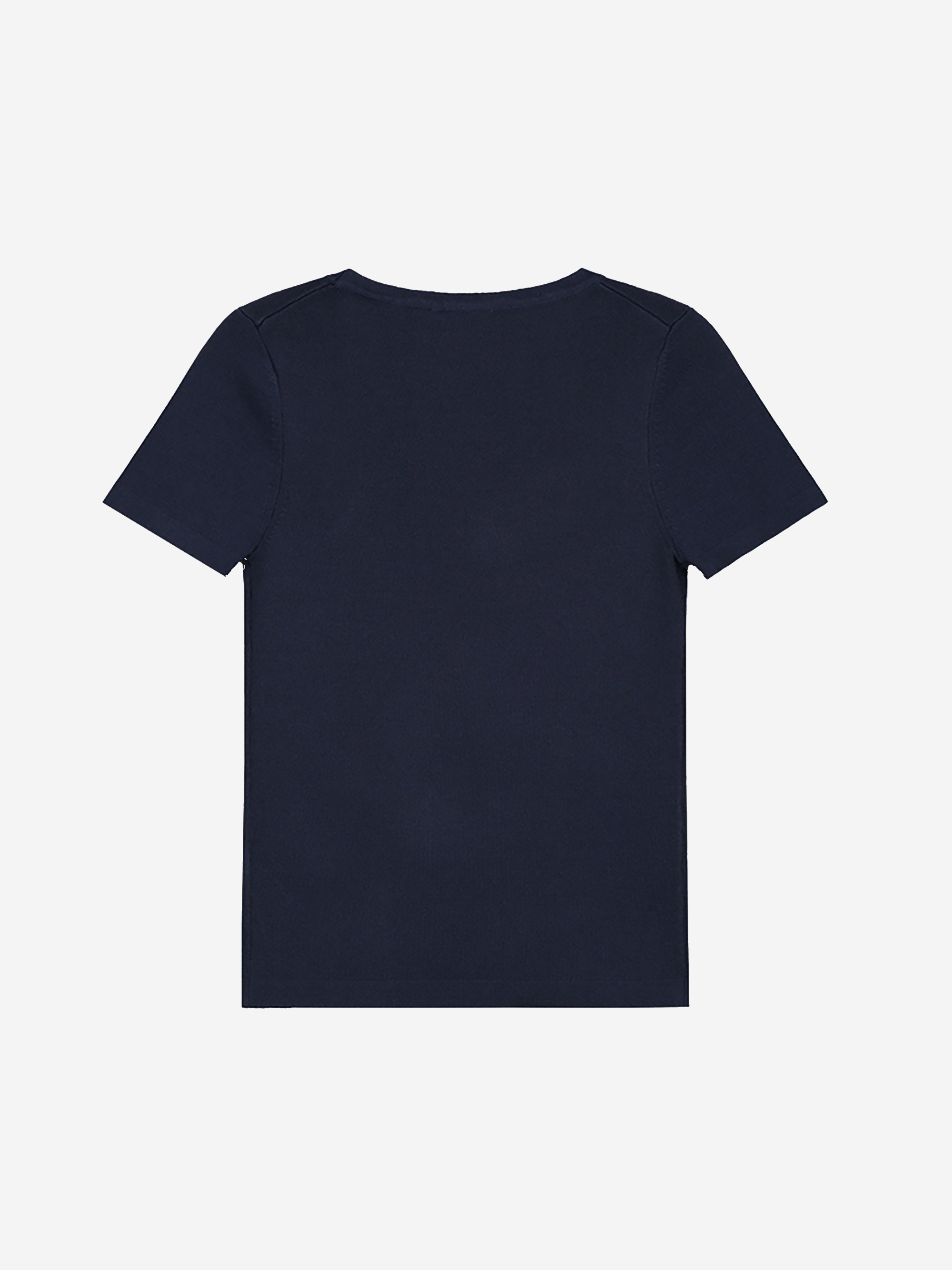 Dark blue top with short sleeves