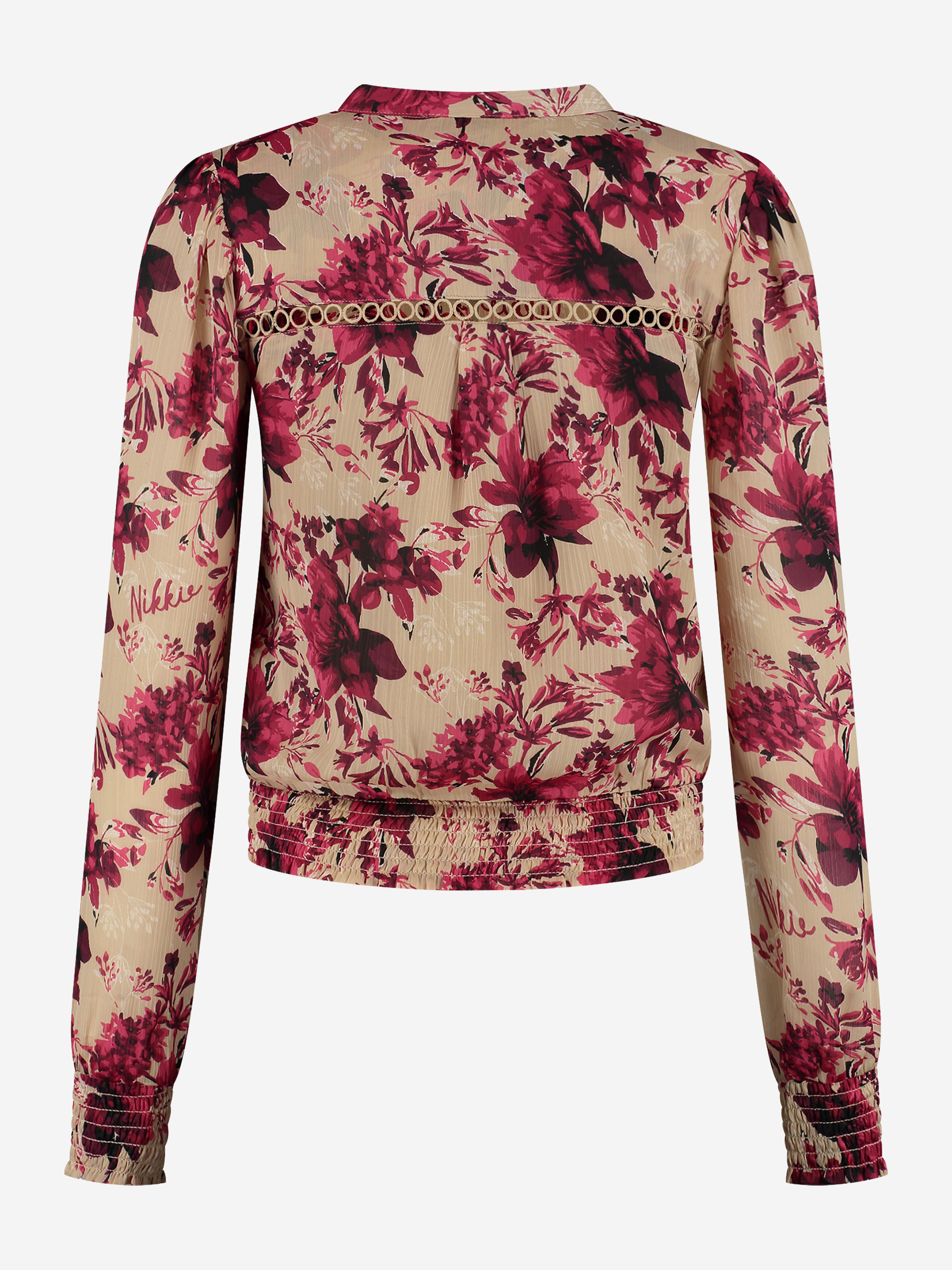 A-line blouse with floral print