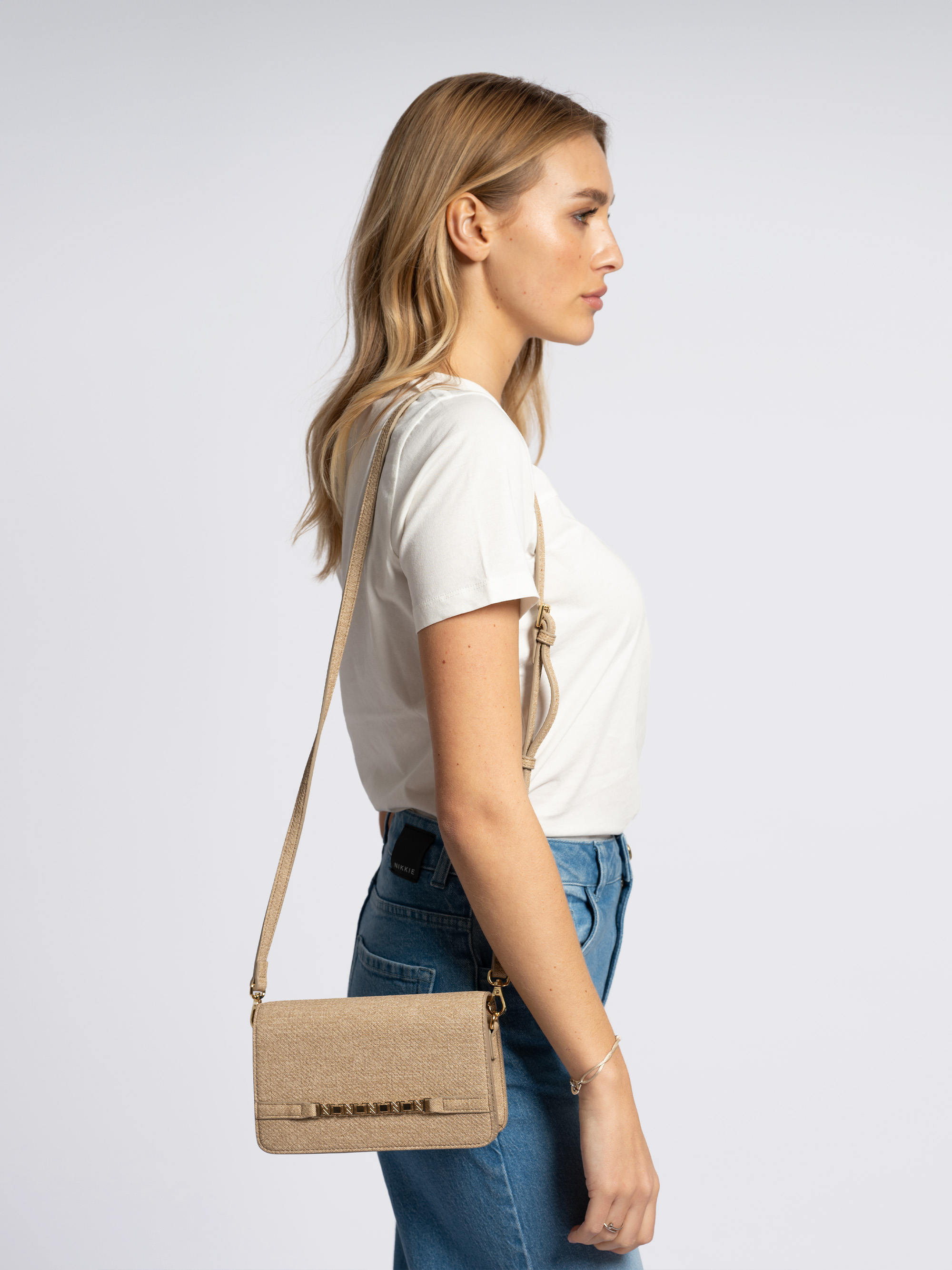 Shoulder bag with chain detail