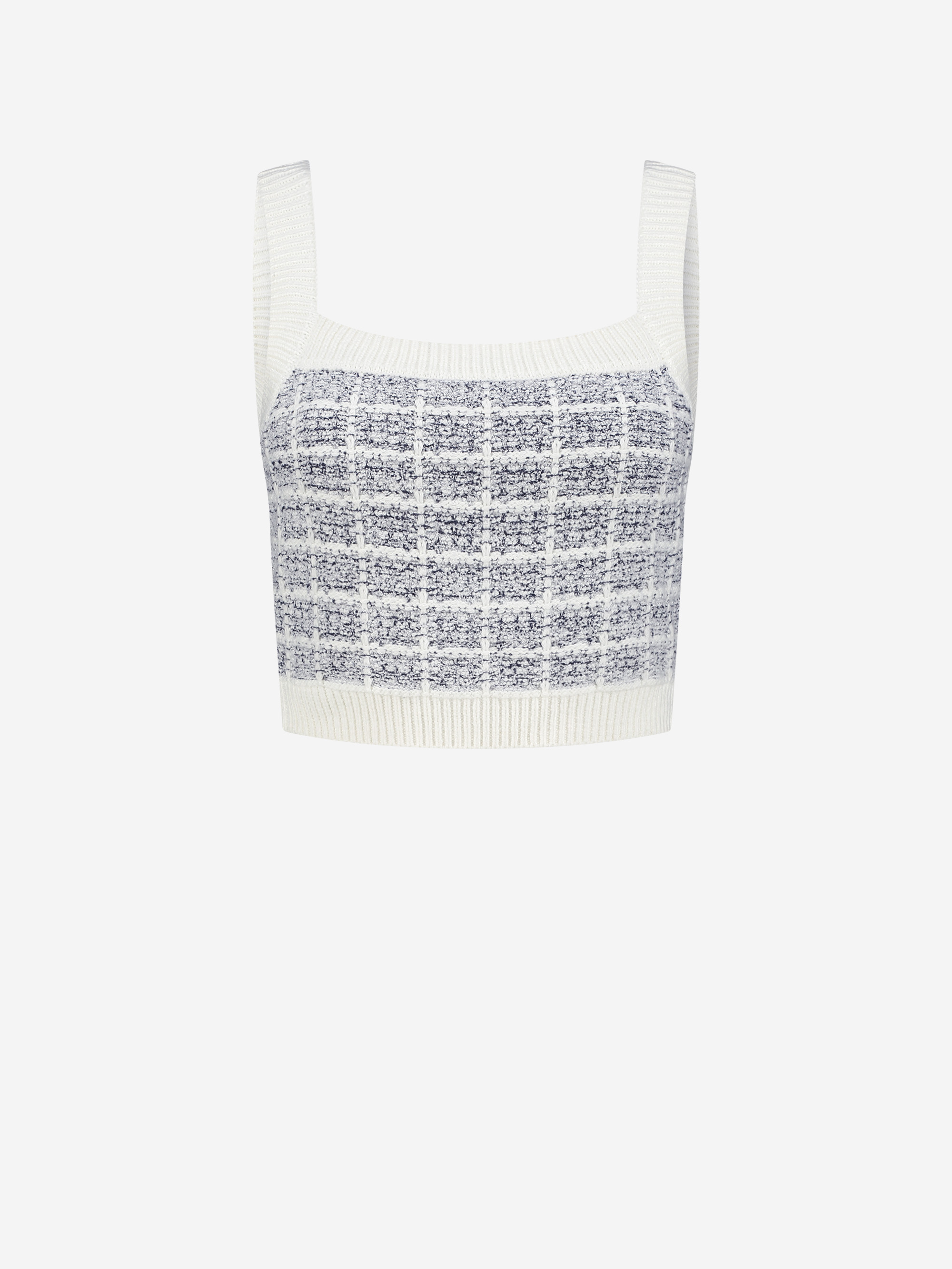 Tweed fitted crop top 