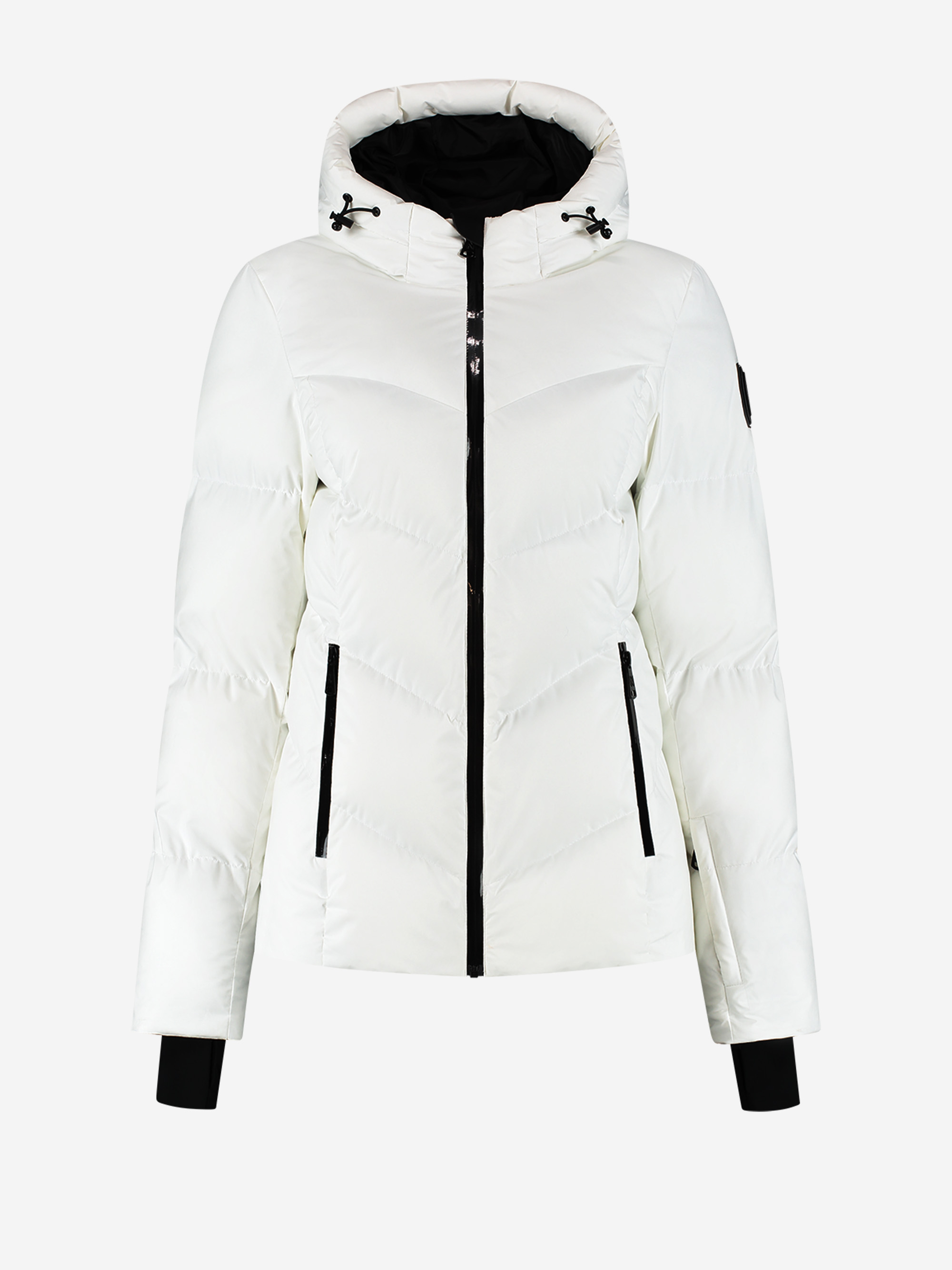 Ski jacket with hood and snow gaiters