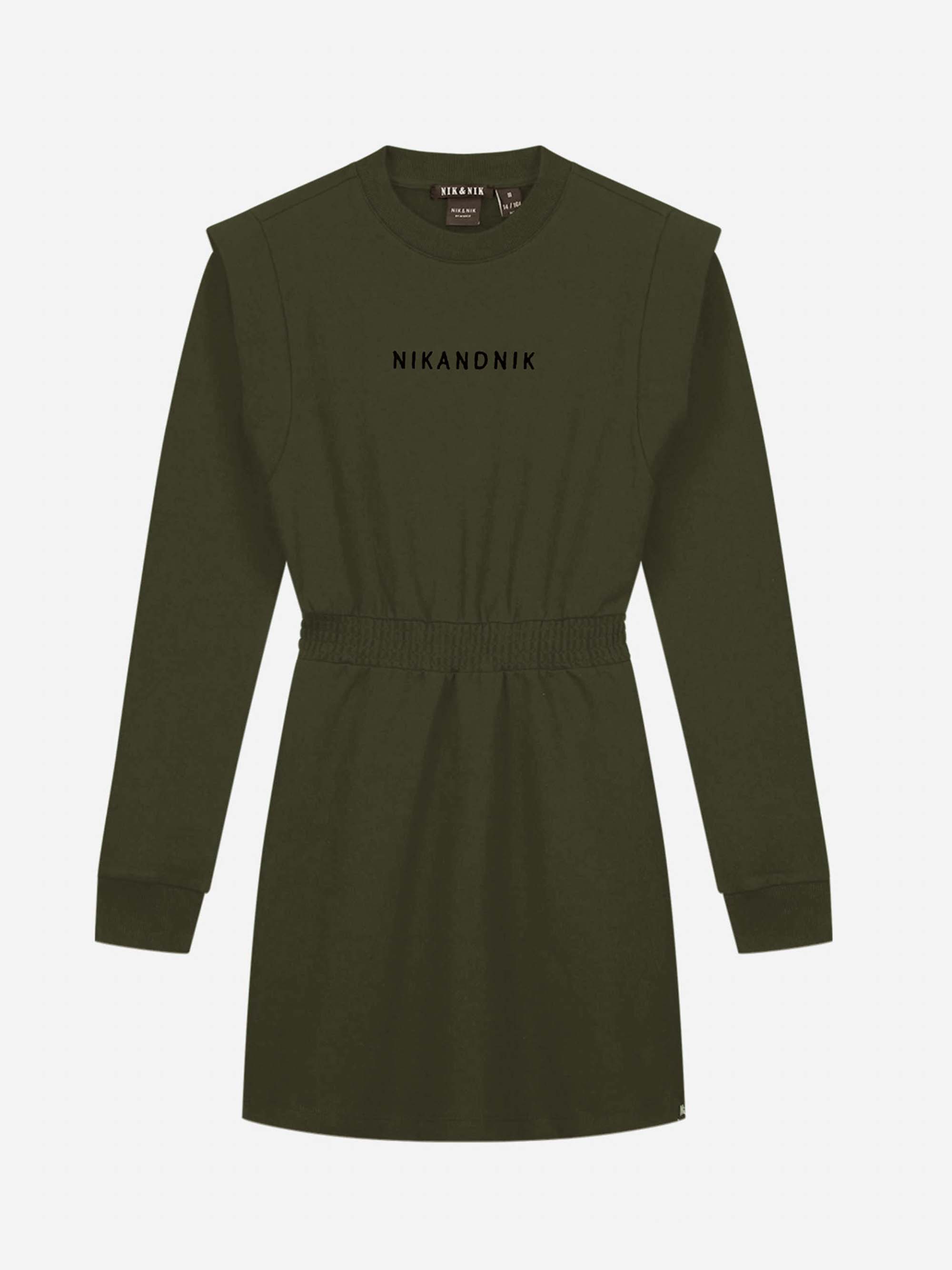 Sweatdress with shoulder pads 