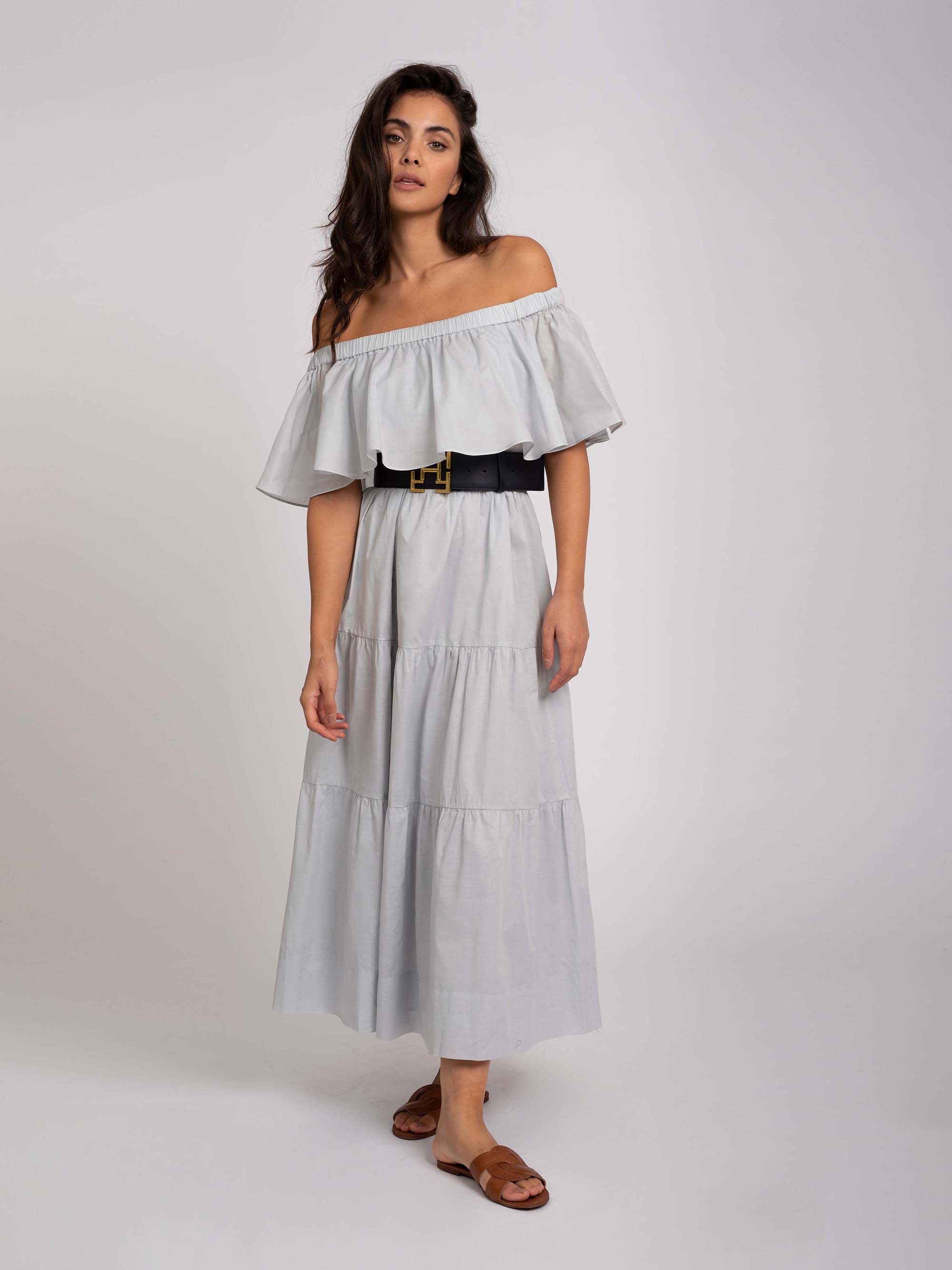 Loose fit Off shoulder maxi dress