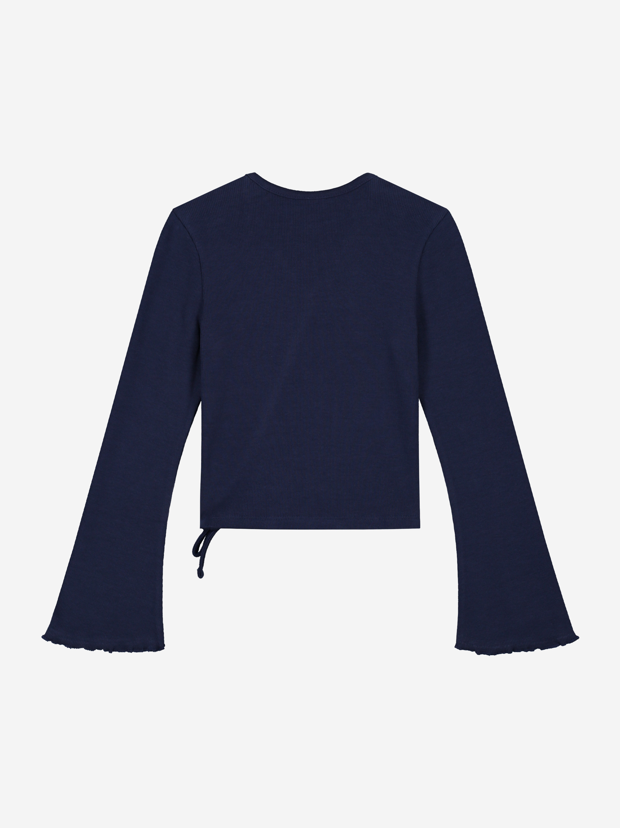 Fitted top with flared sleeves
