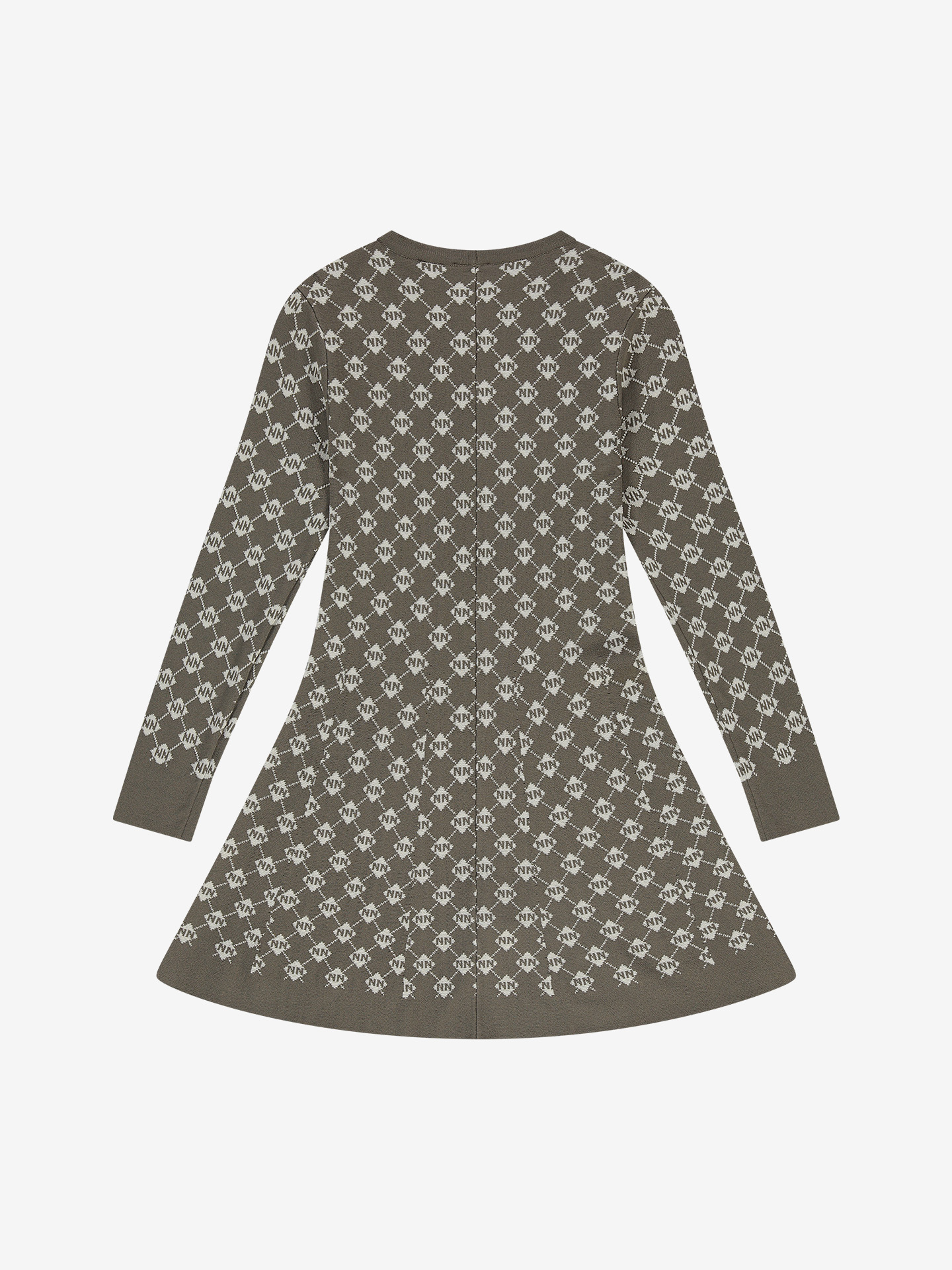 A-line dress with logo pattern