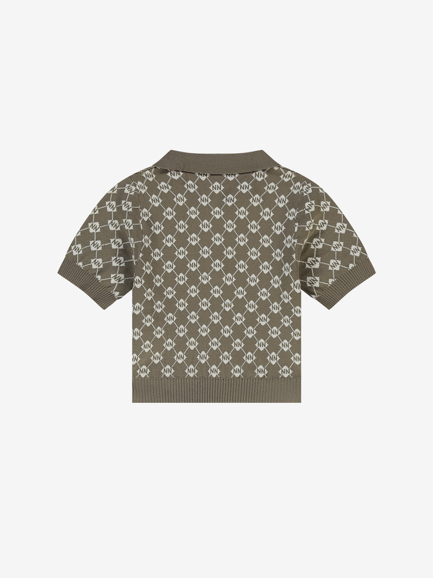 Polo with N&N logo pattern