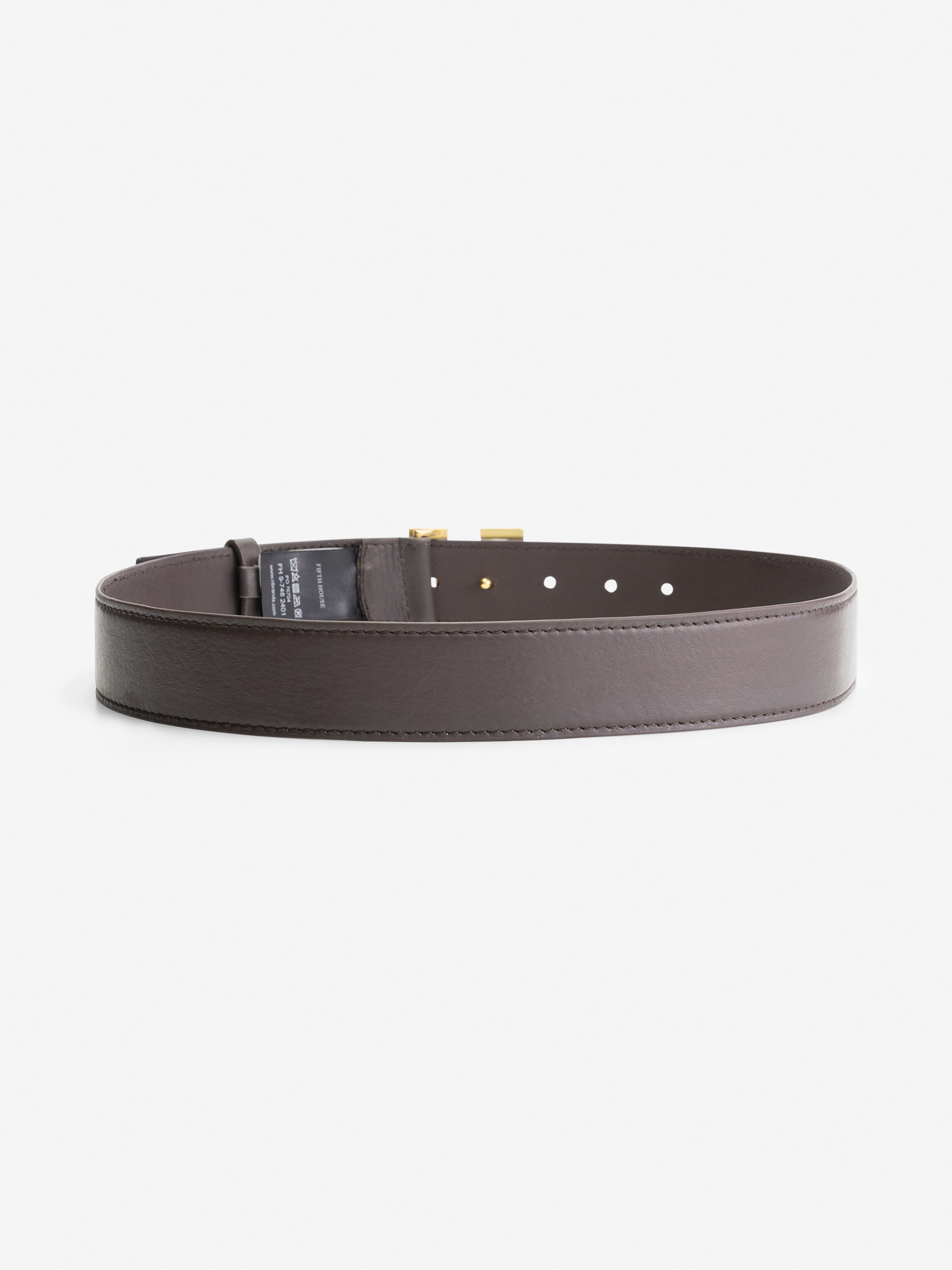  Small Leather waist belt with logo buckle