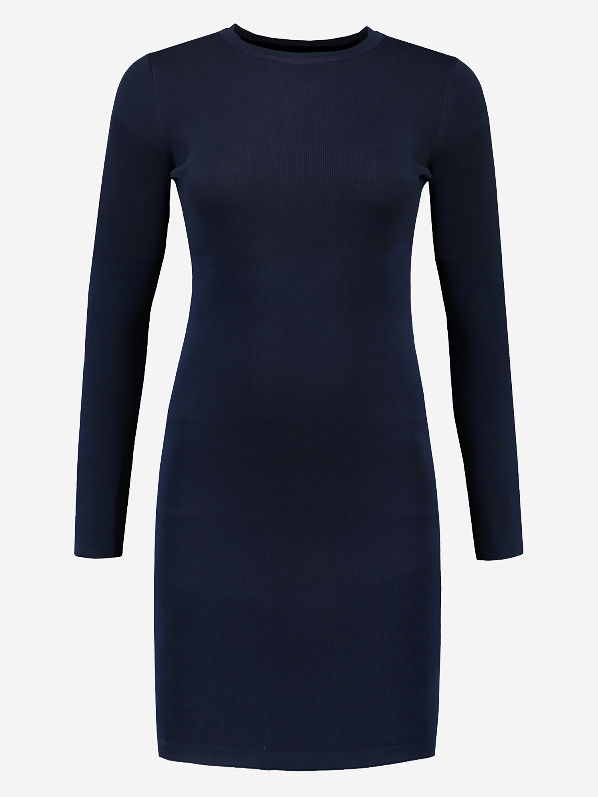 Donkerblauwe aangesloten jurk