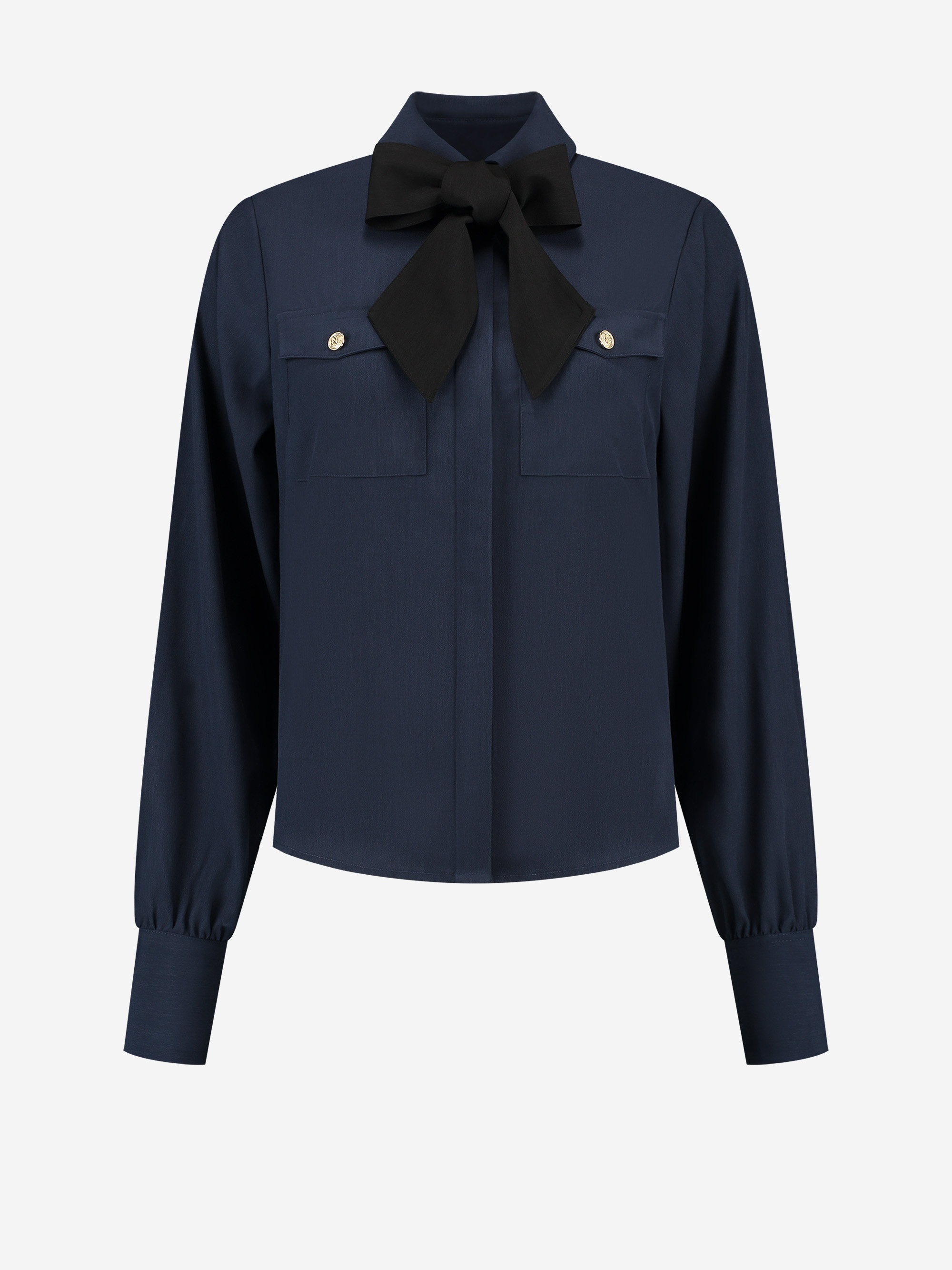 Blouse with bow cord