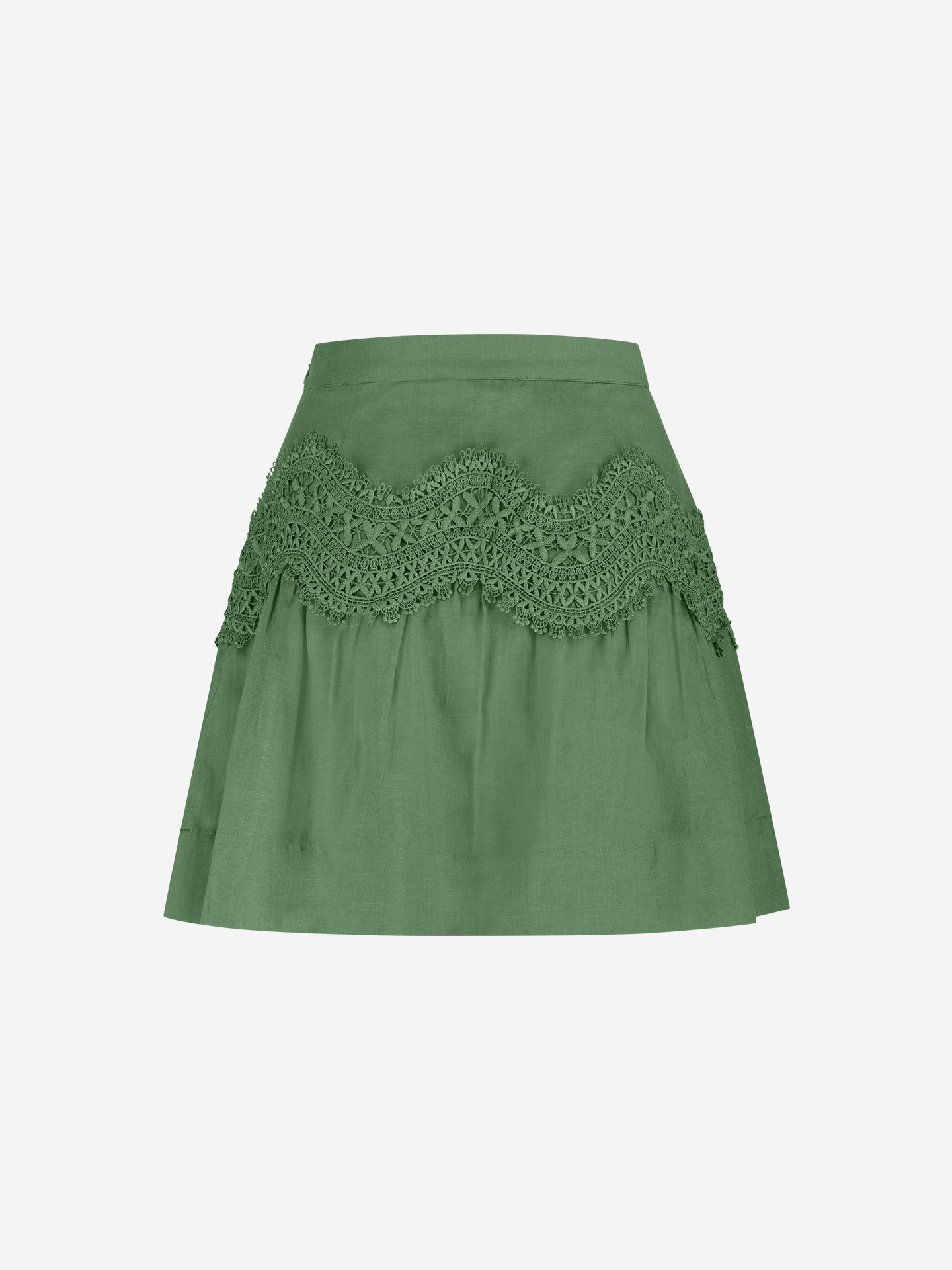 A-line skirt with broderie anglaise