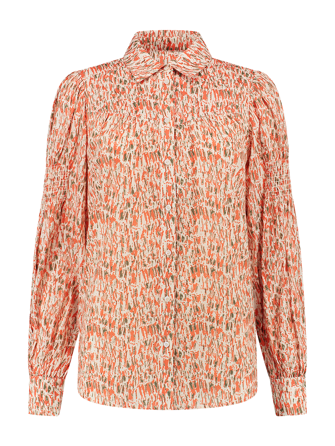 printed blouse with wide sleeves 