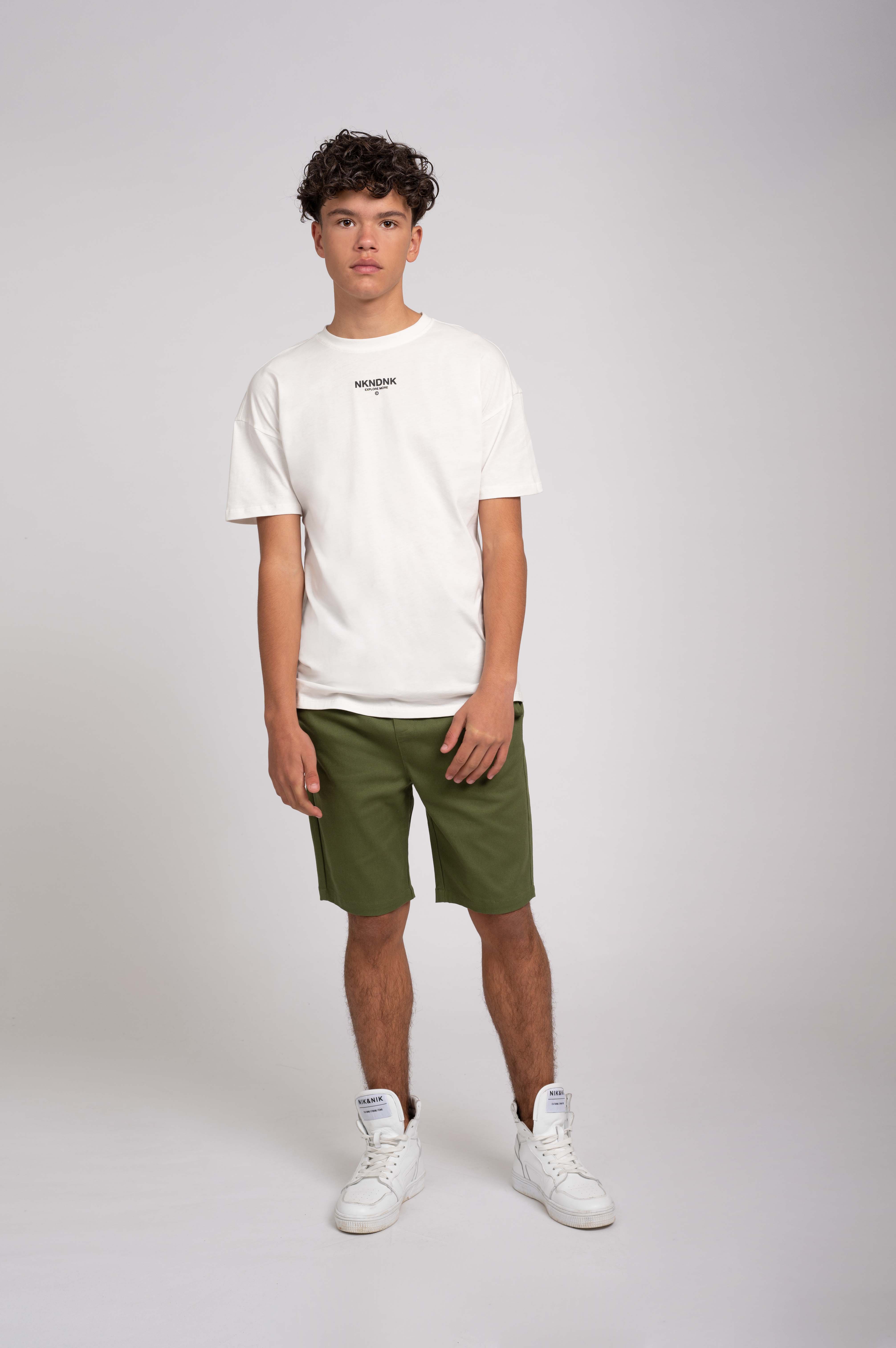 Sweatshort with mid rise and cord 