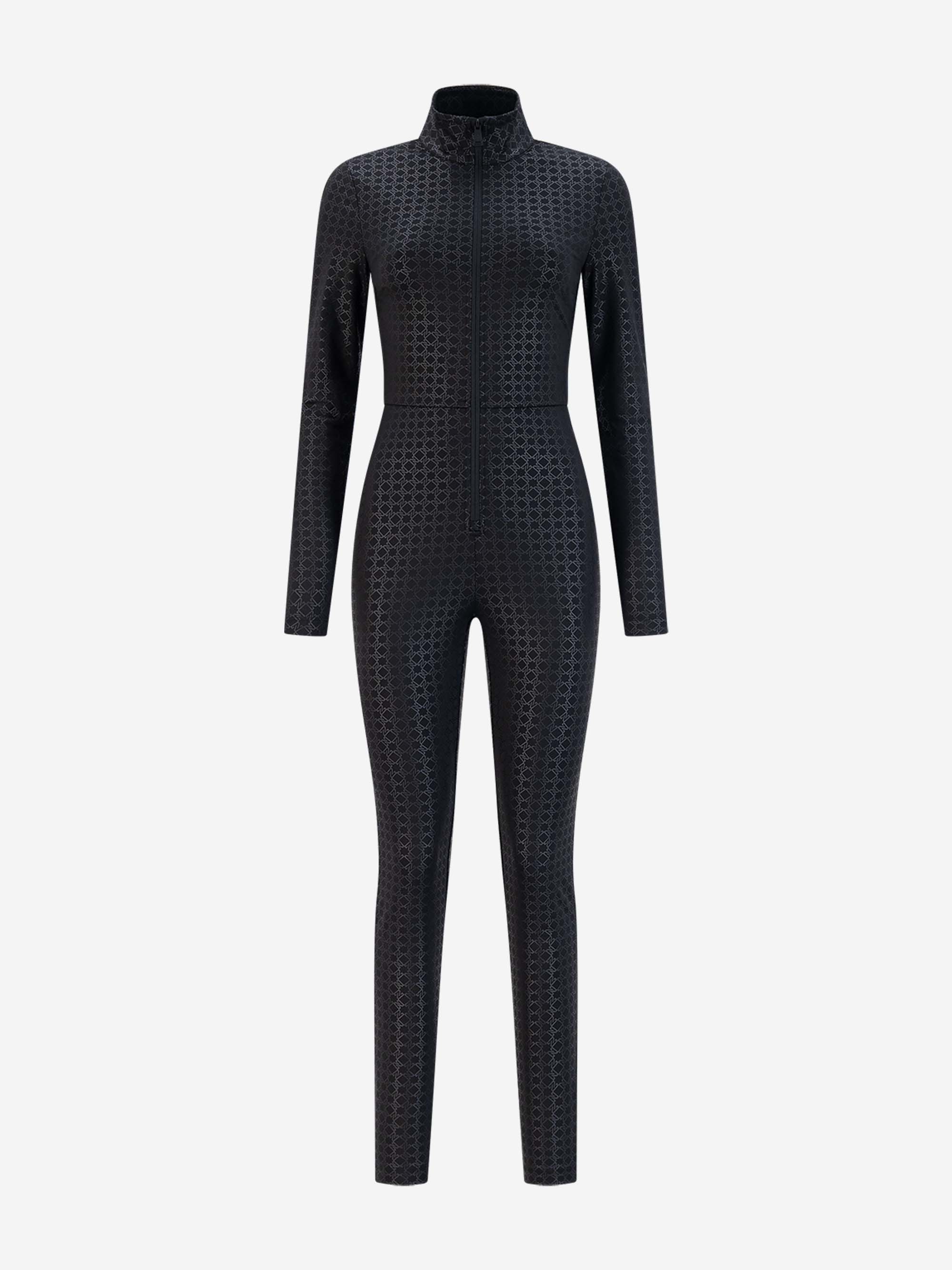 N monogram ski onesie 