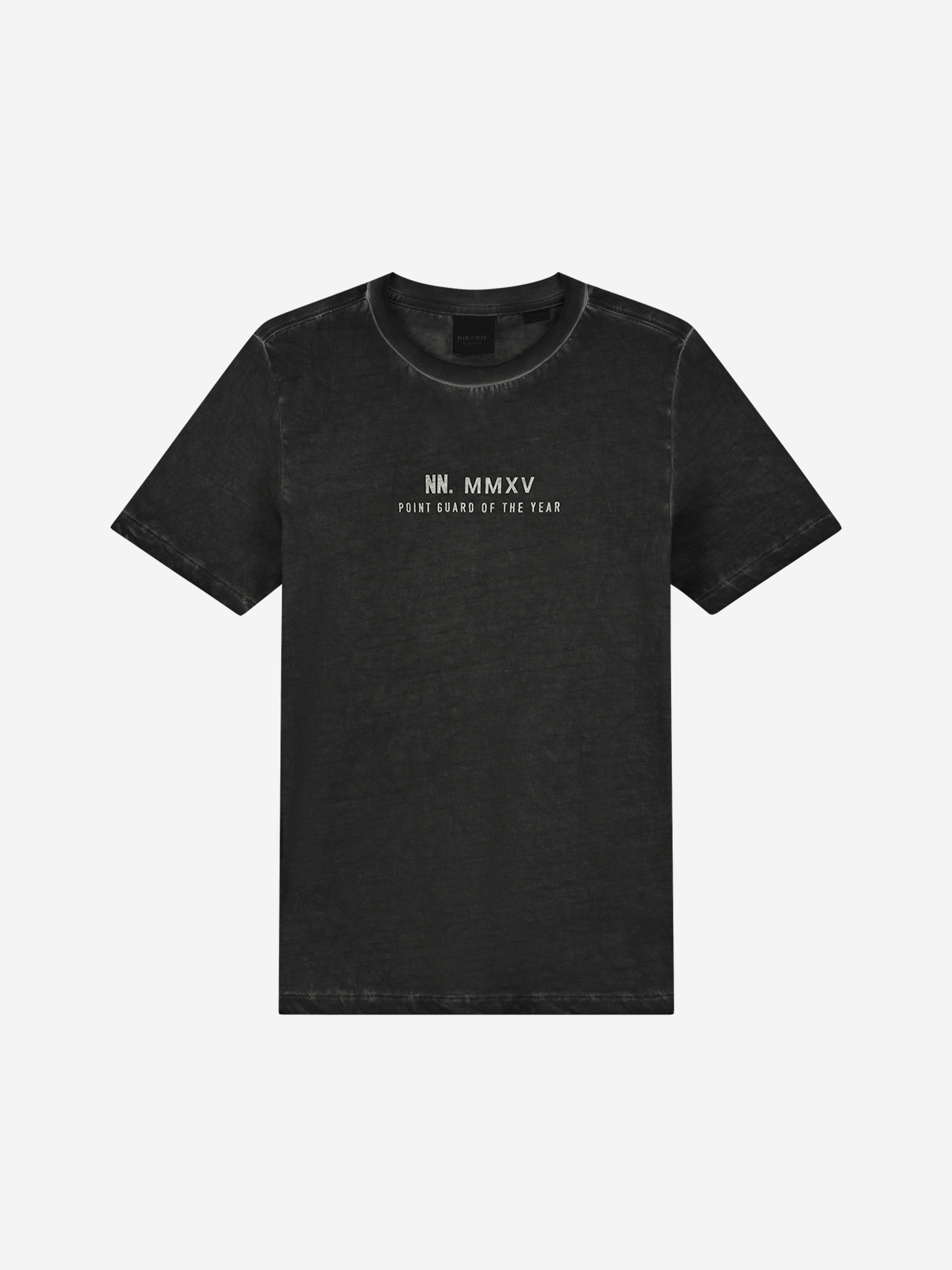 NN quote t-shirt with bleached effect