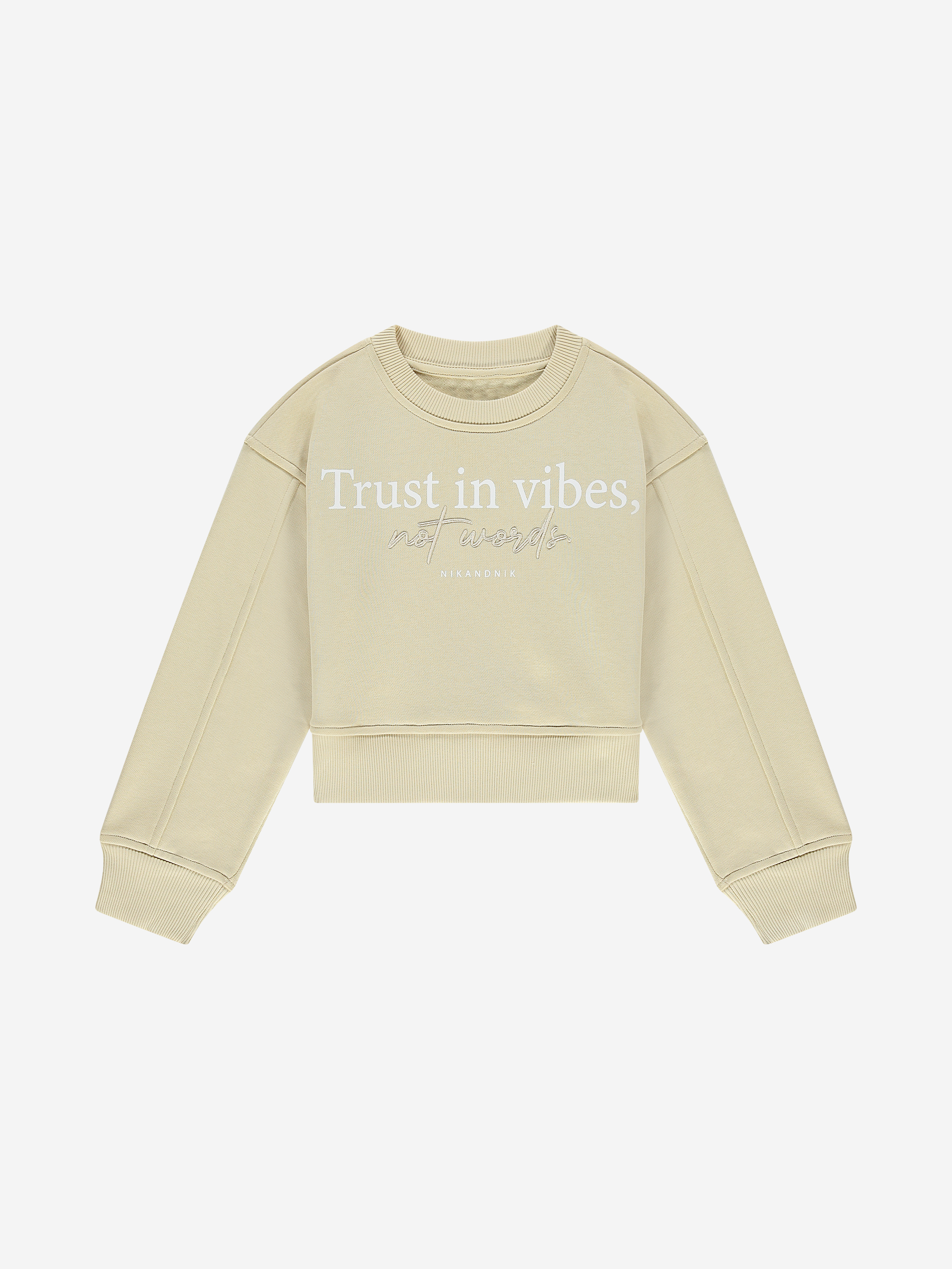 Sweater met geborduurde tekst