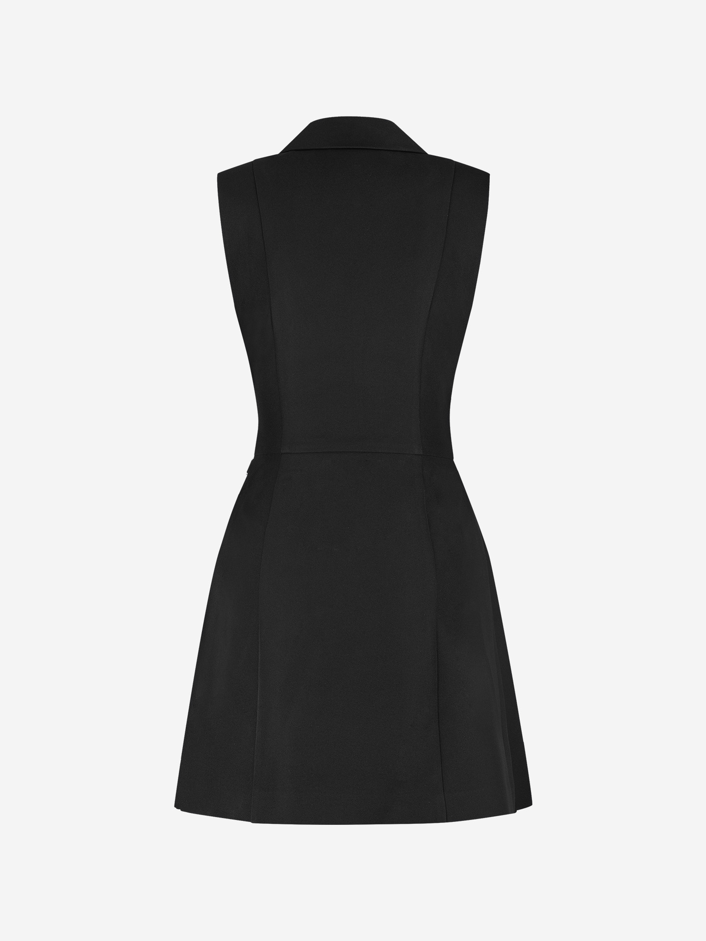 Sleeveless A-line blazer dress
