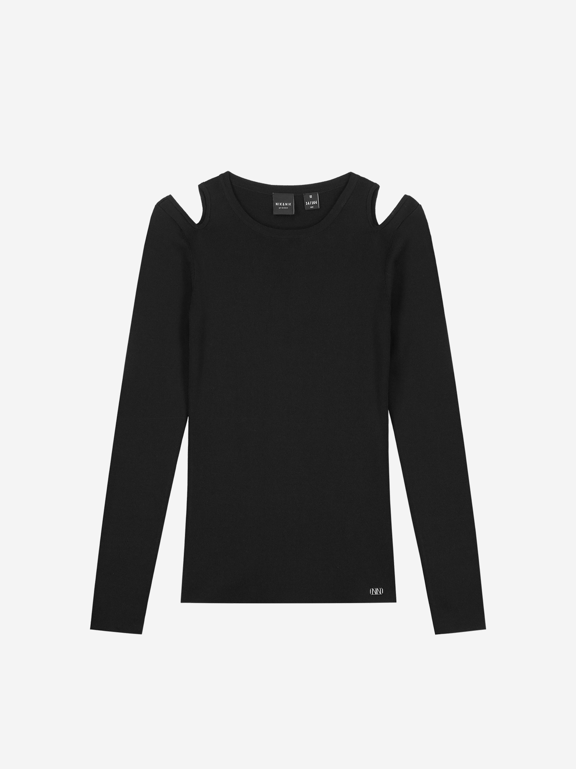 Long-sleeved top with cut outs
