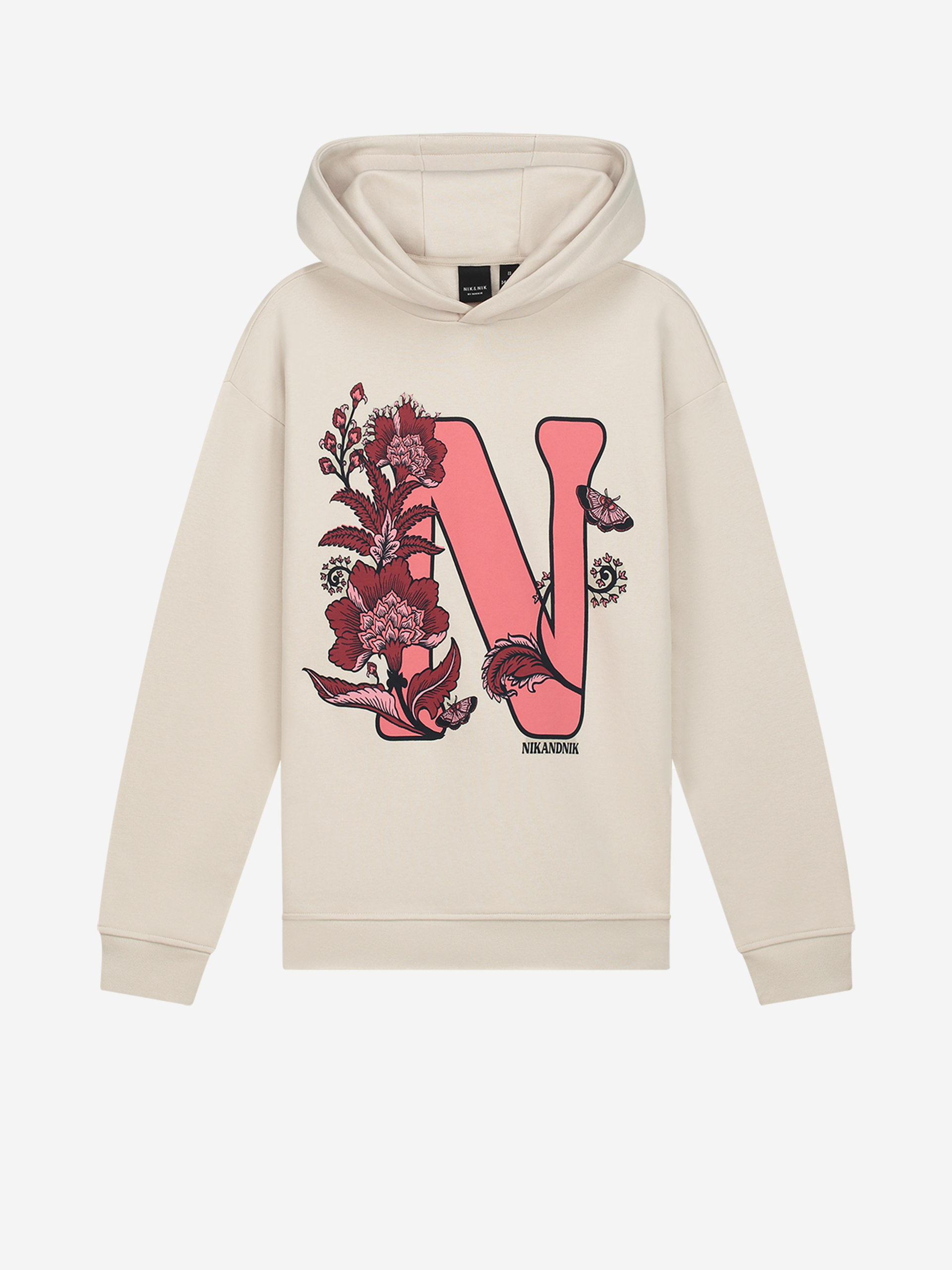 Flower N logo hoodie