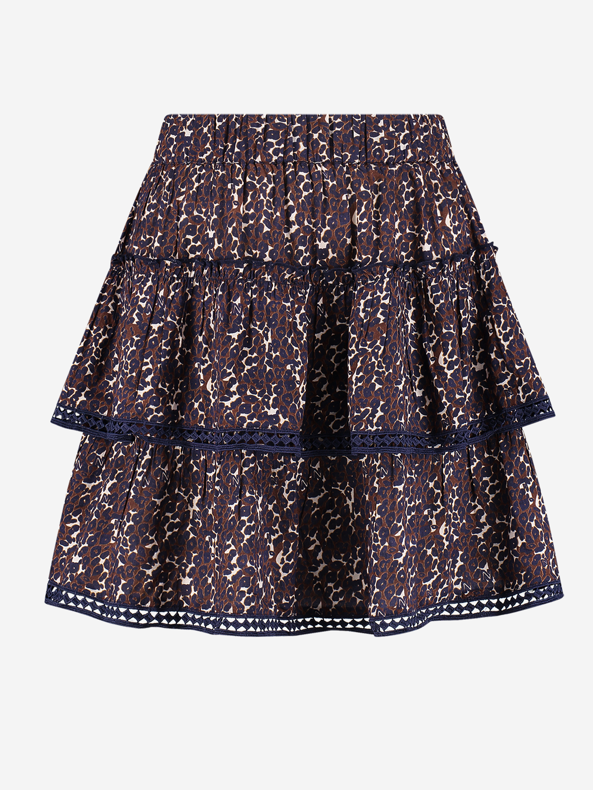 skirt with ruffles and flowerprint