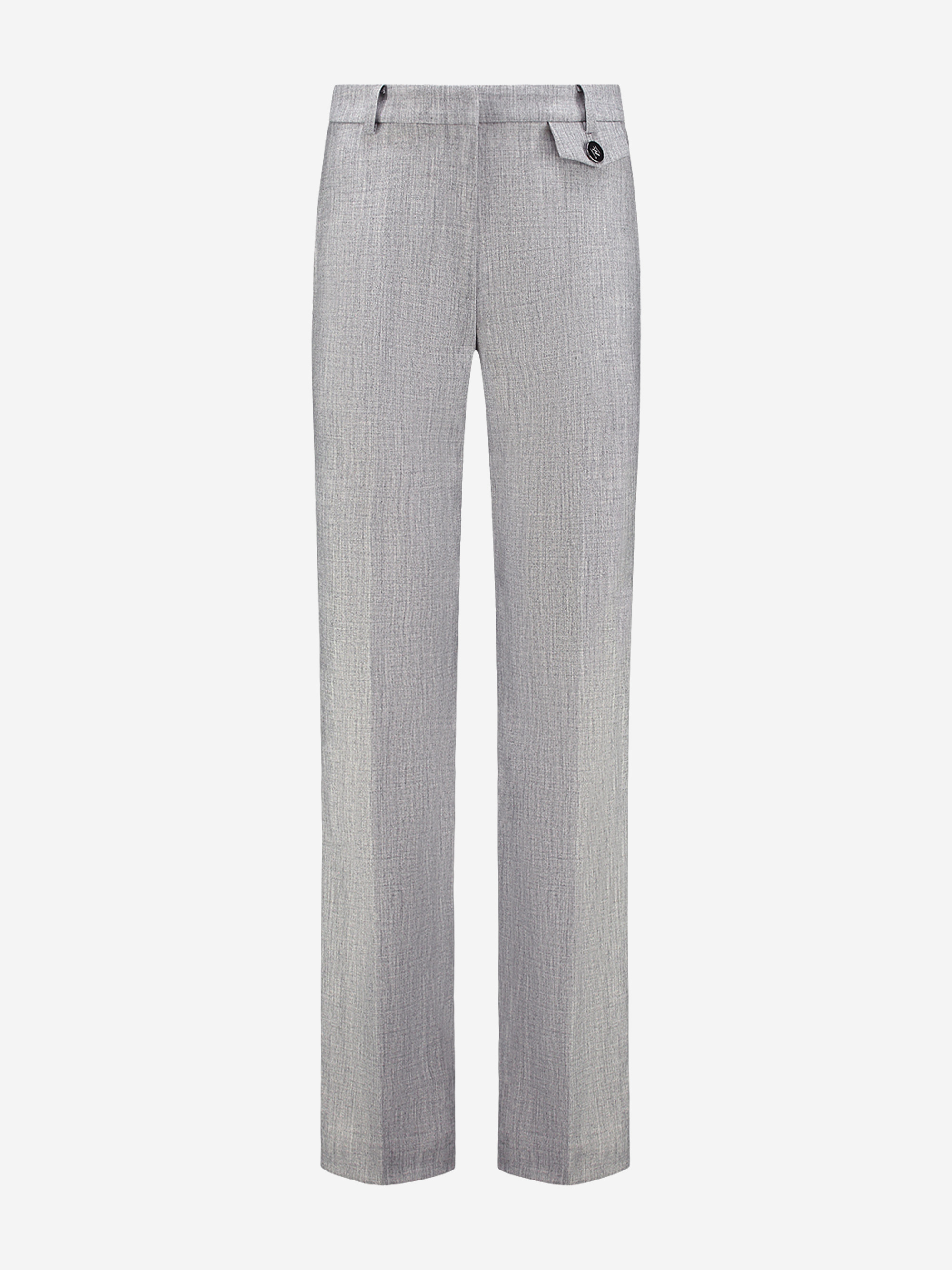Straight Melange pants with Mid rise