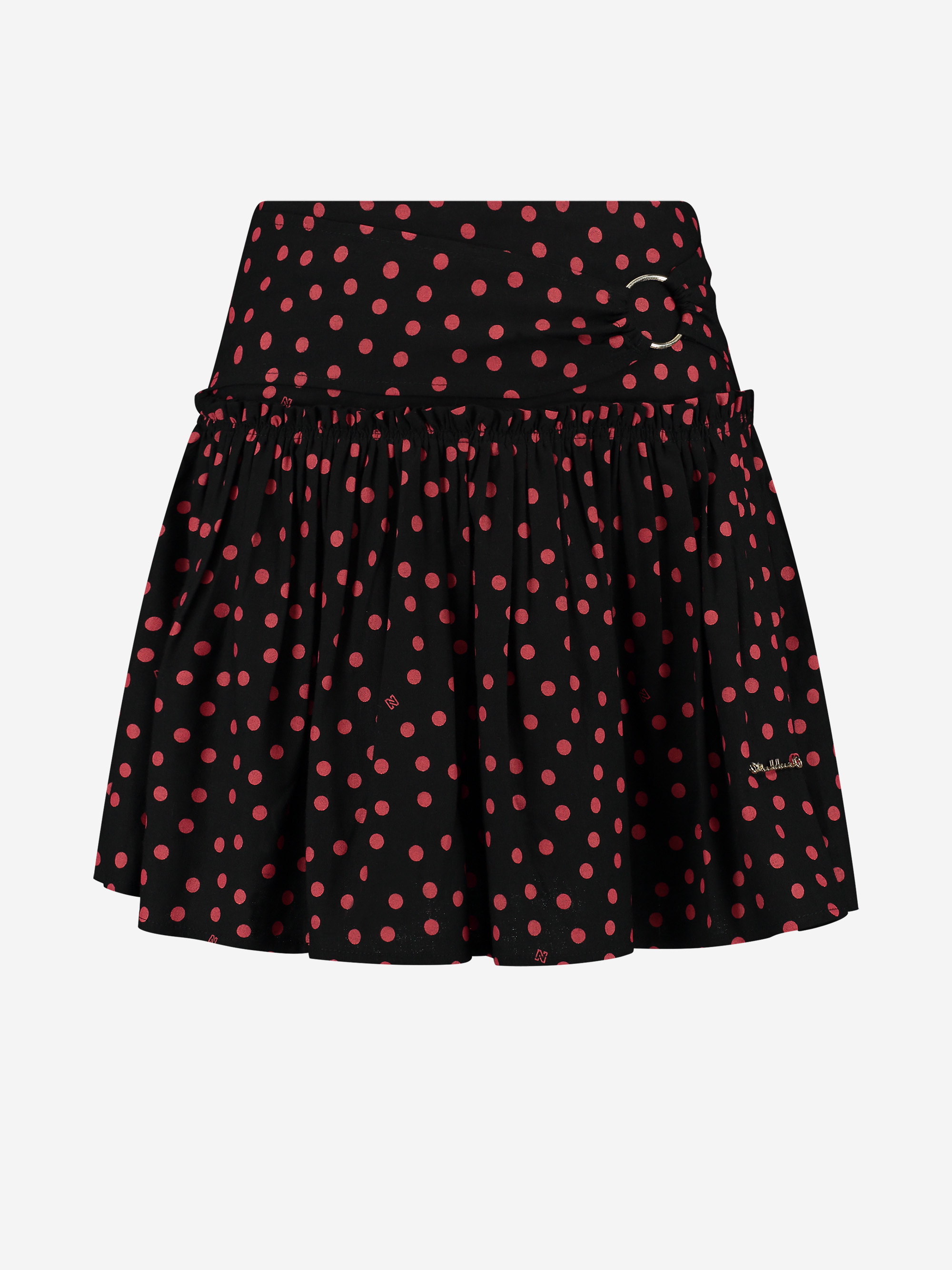 High rise dotted skirt 