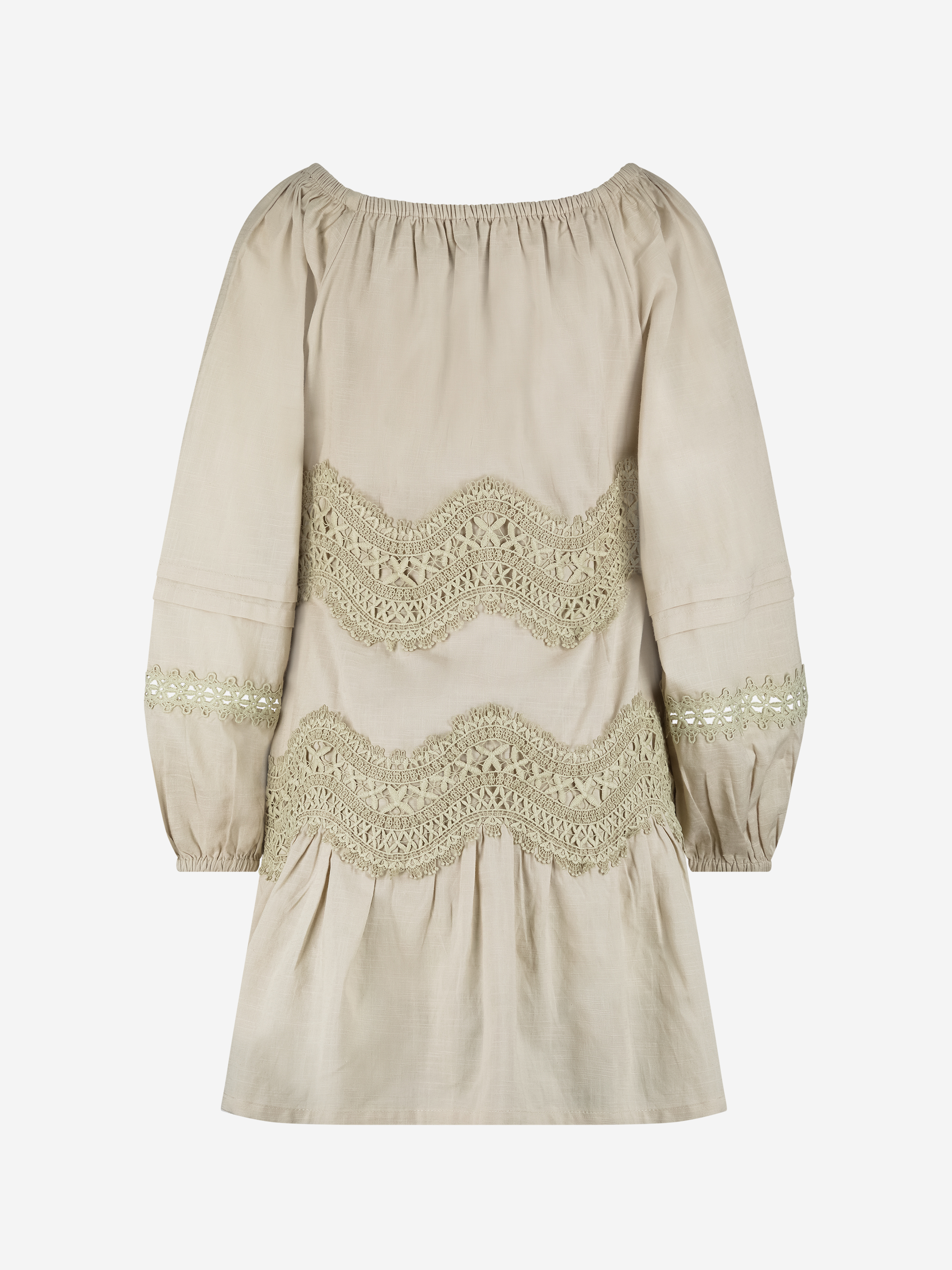 A-line dress with broderie anglaise