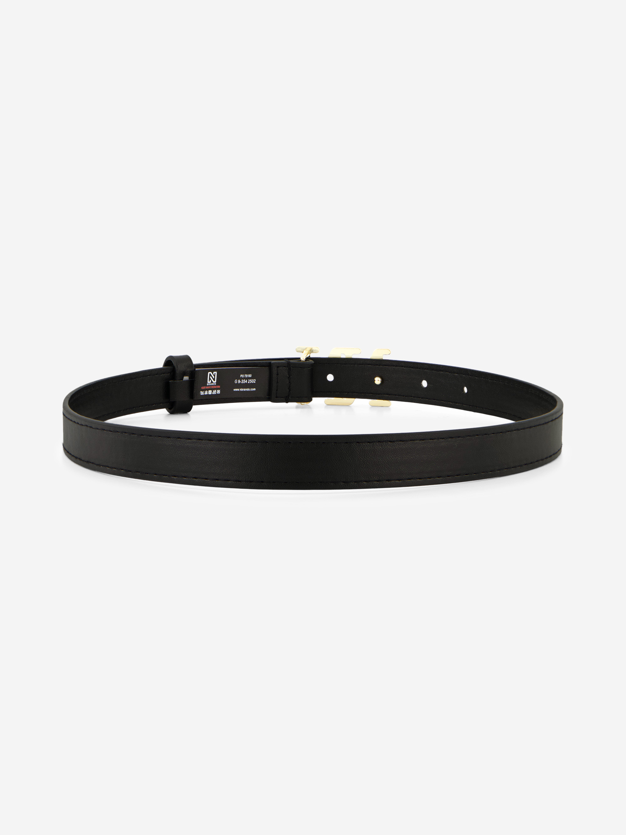 Faux leather belt with N&N buckle