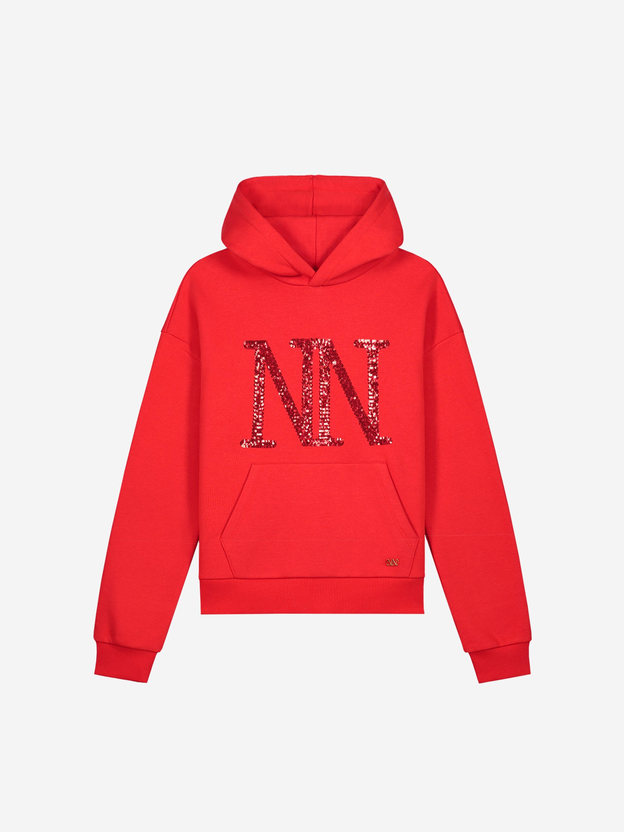 Hoodie with glitter logo