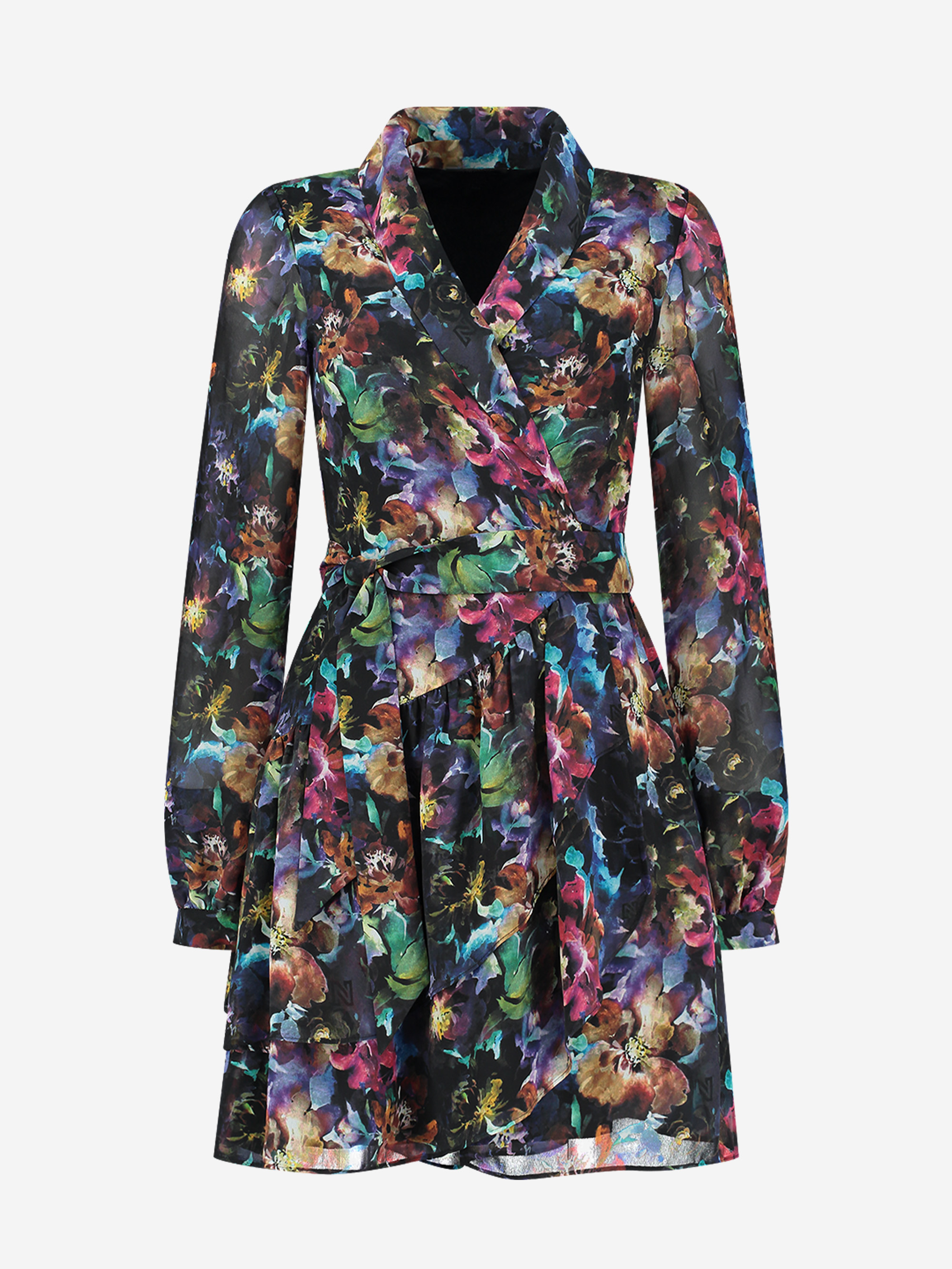 Semitransparent wrap dress 