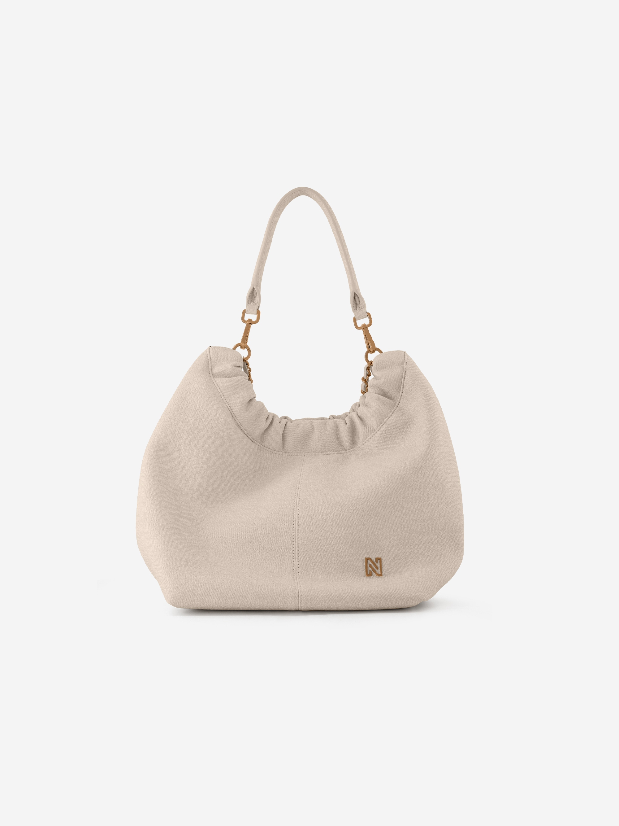 Denim hobo bag