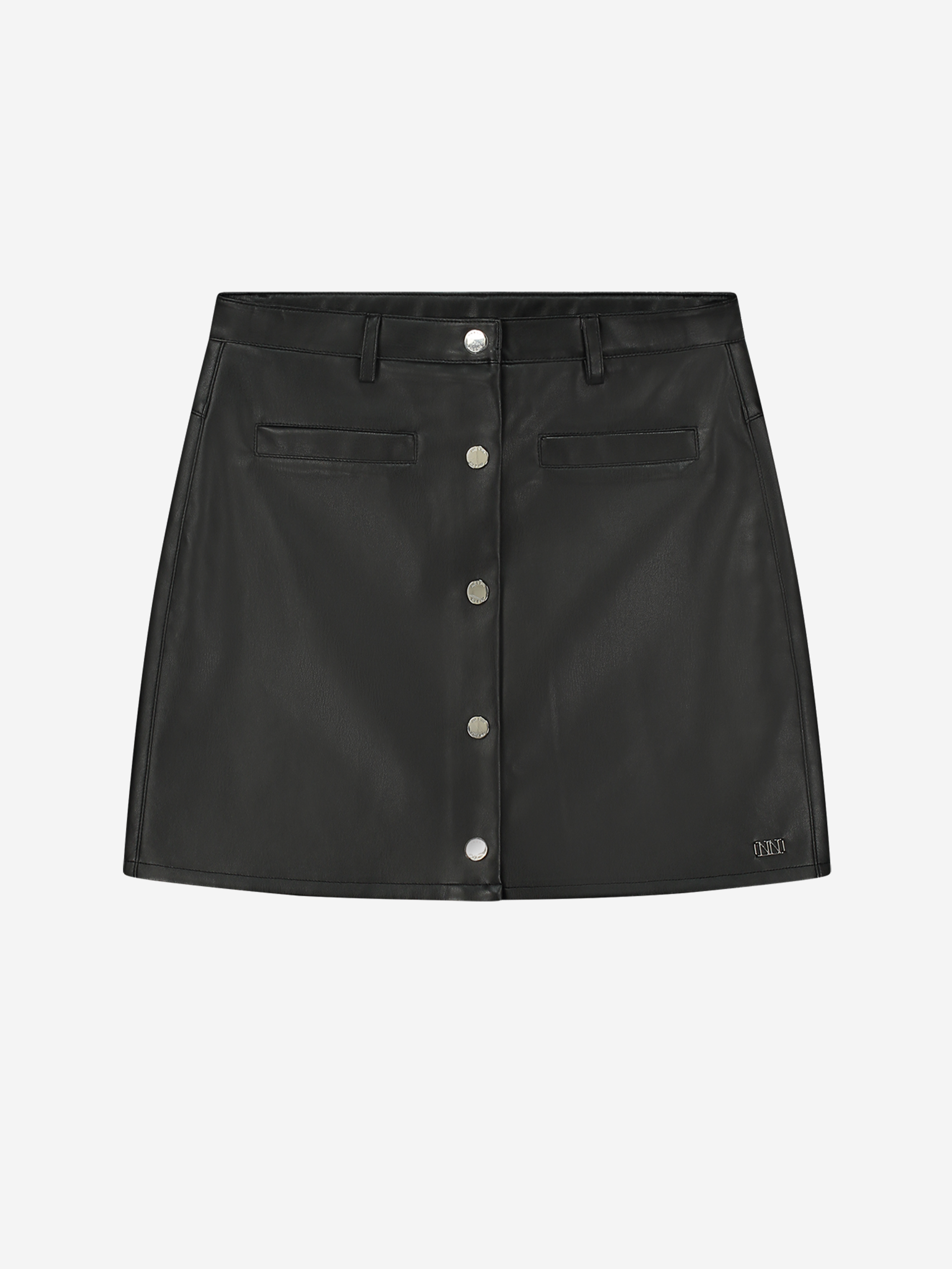  Fitted vegan leather skirt