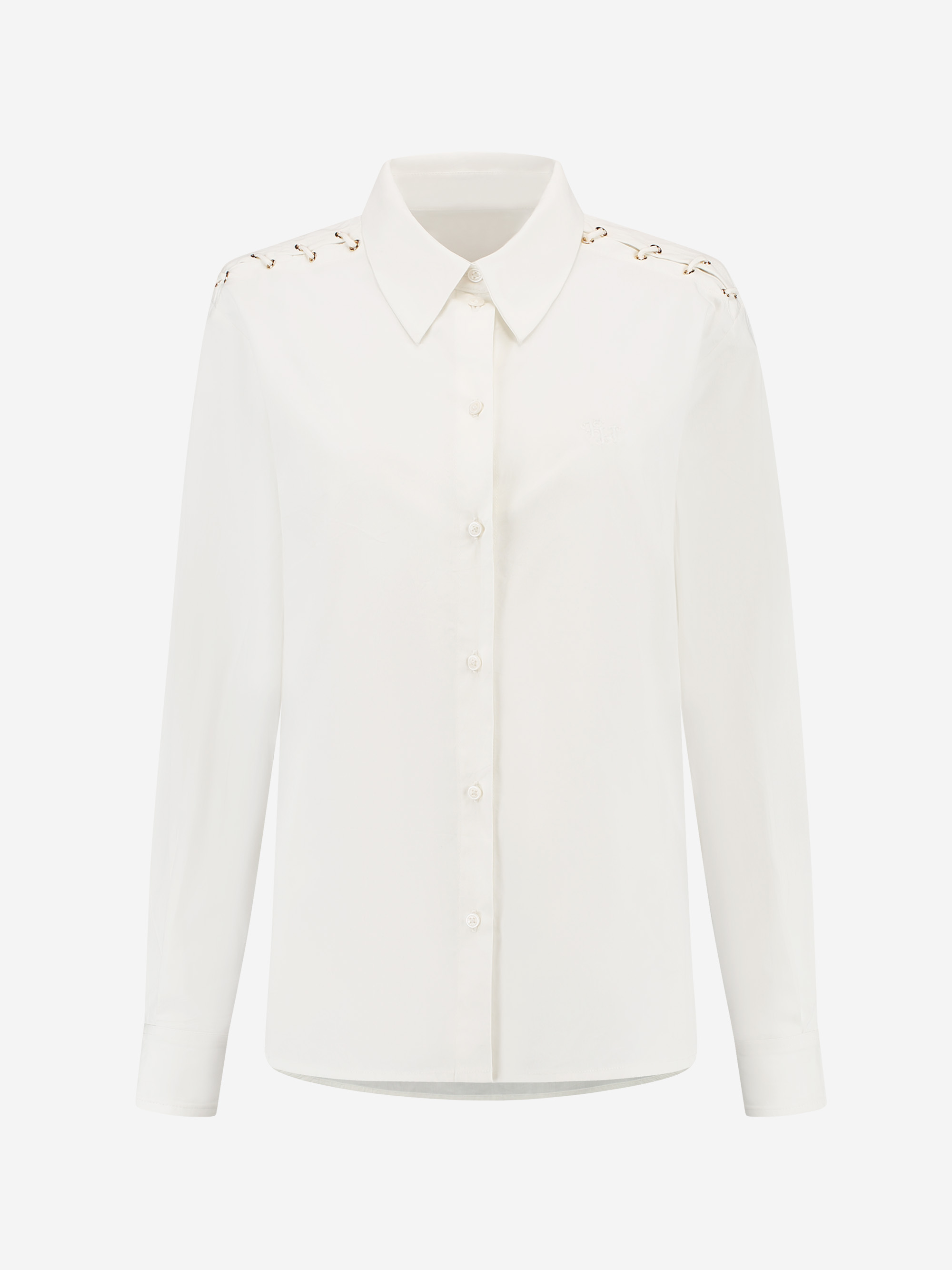 Blouse with lace-up