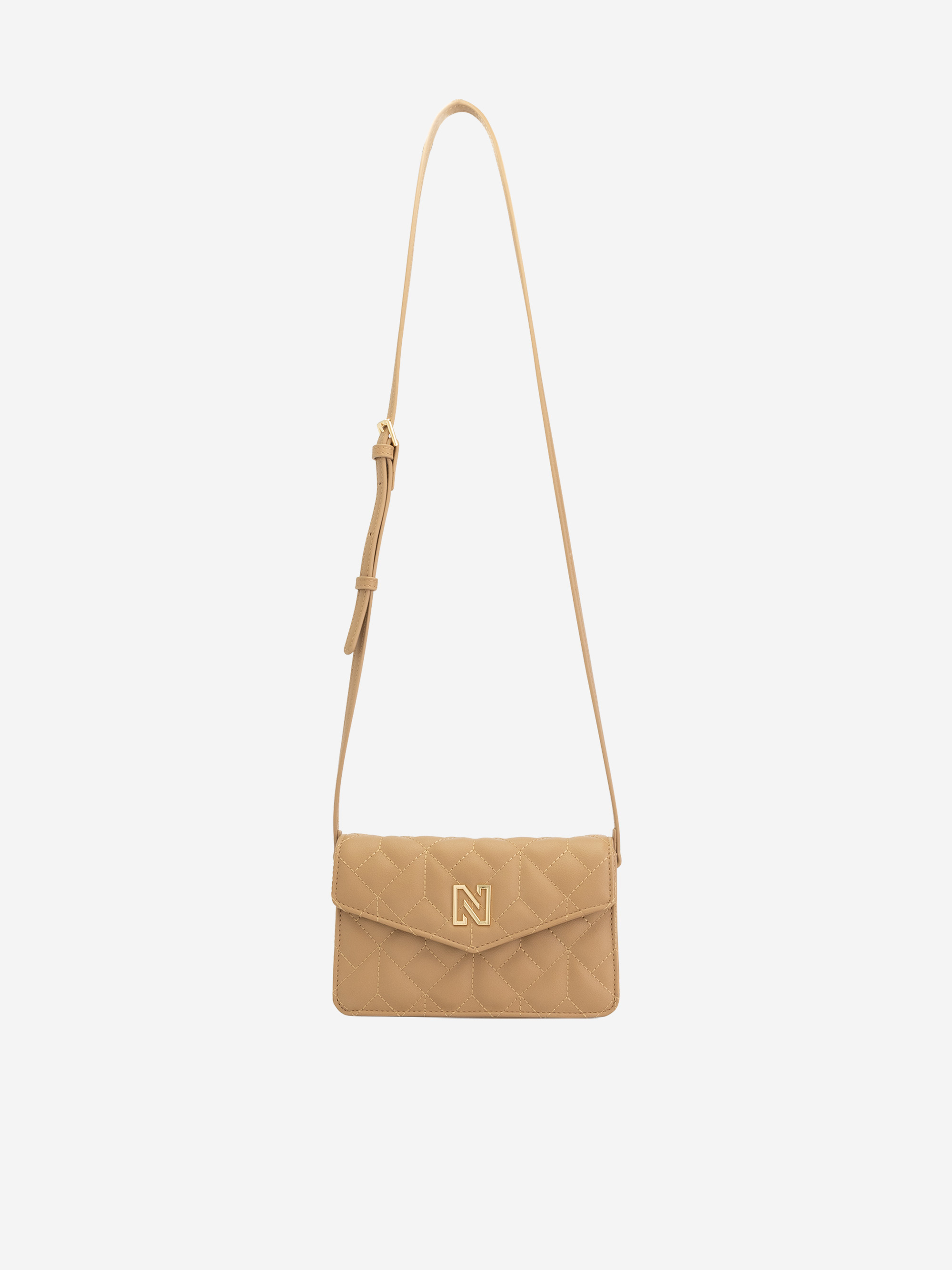 Quilted shoulder bag with N logo