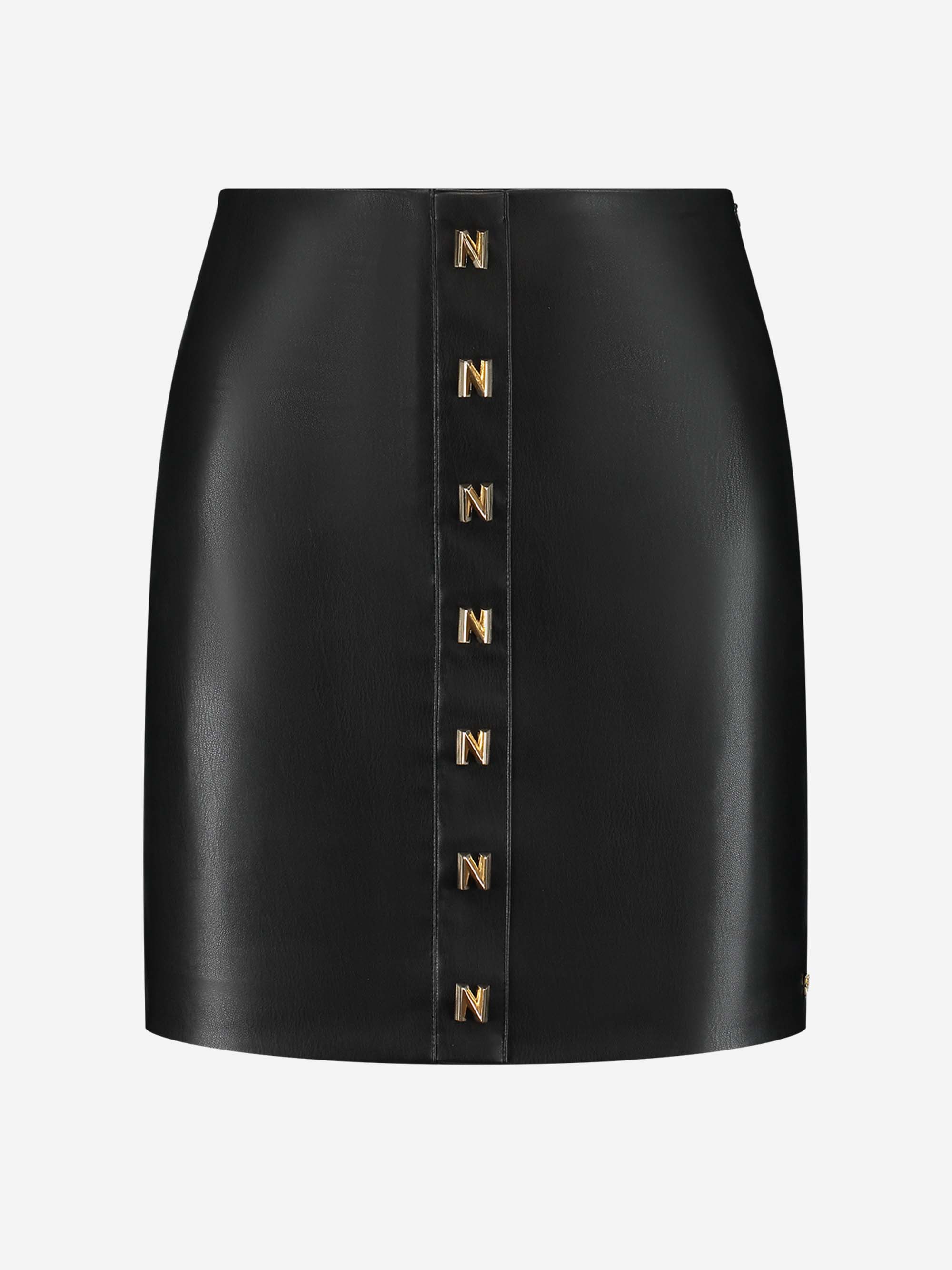 Fitted Vegan leather skirt