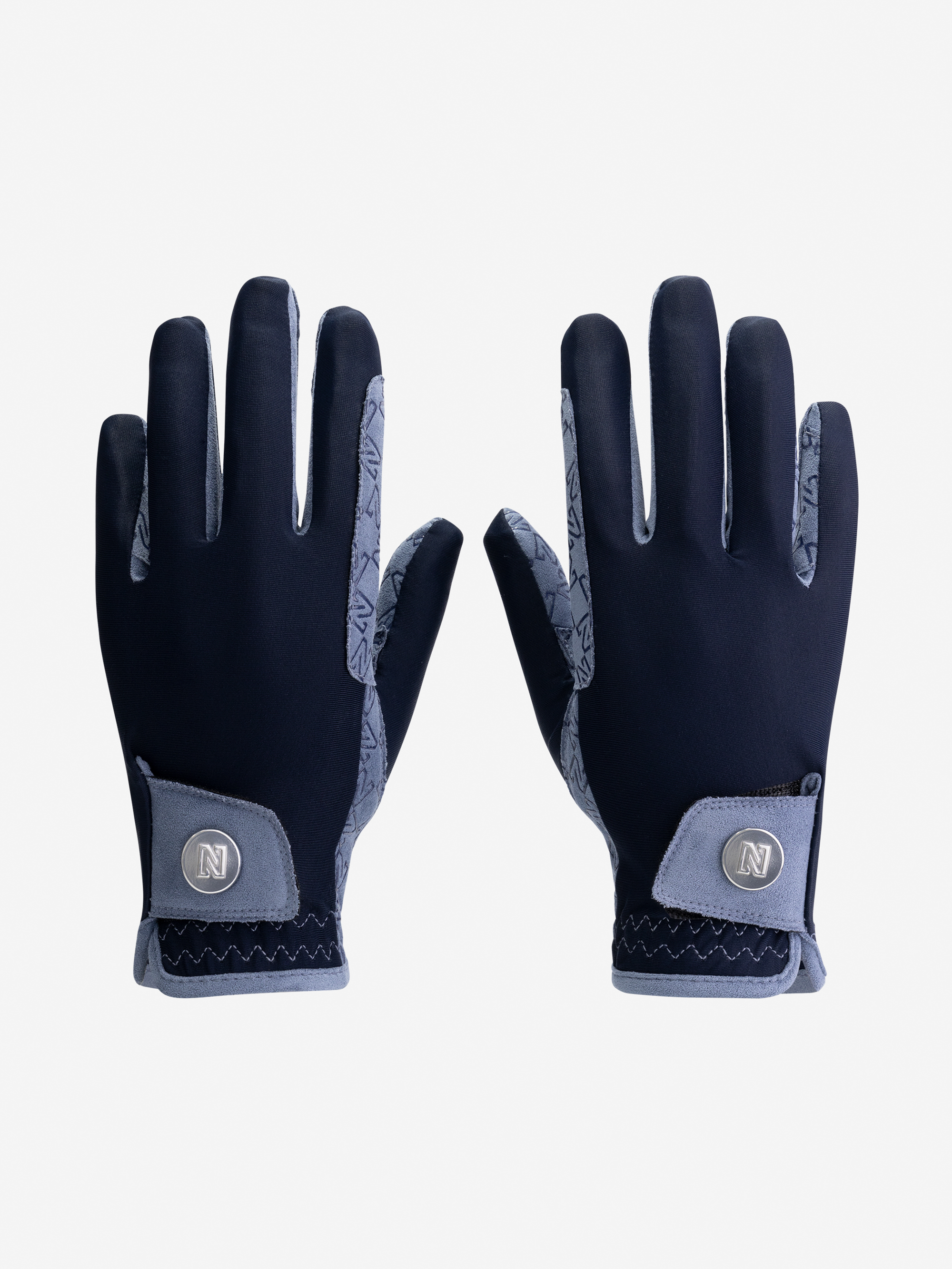 Riding gloves with N logo monogram 