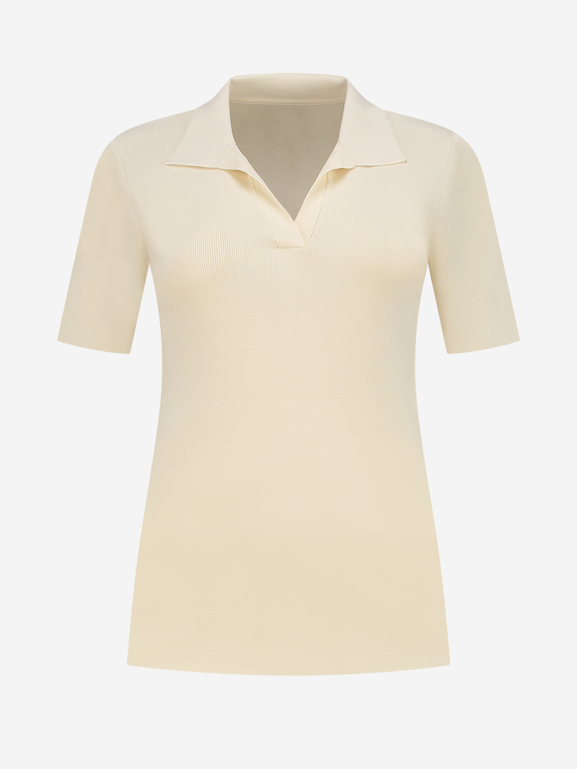 Polo top with short sleeves