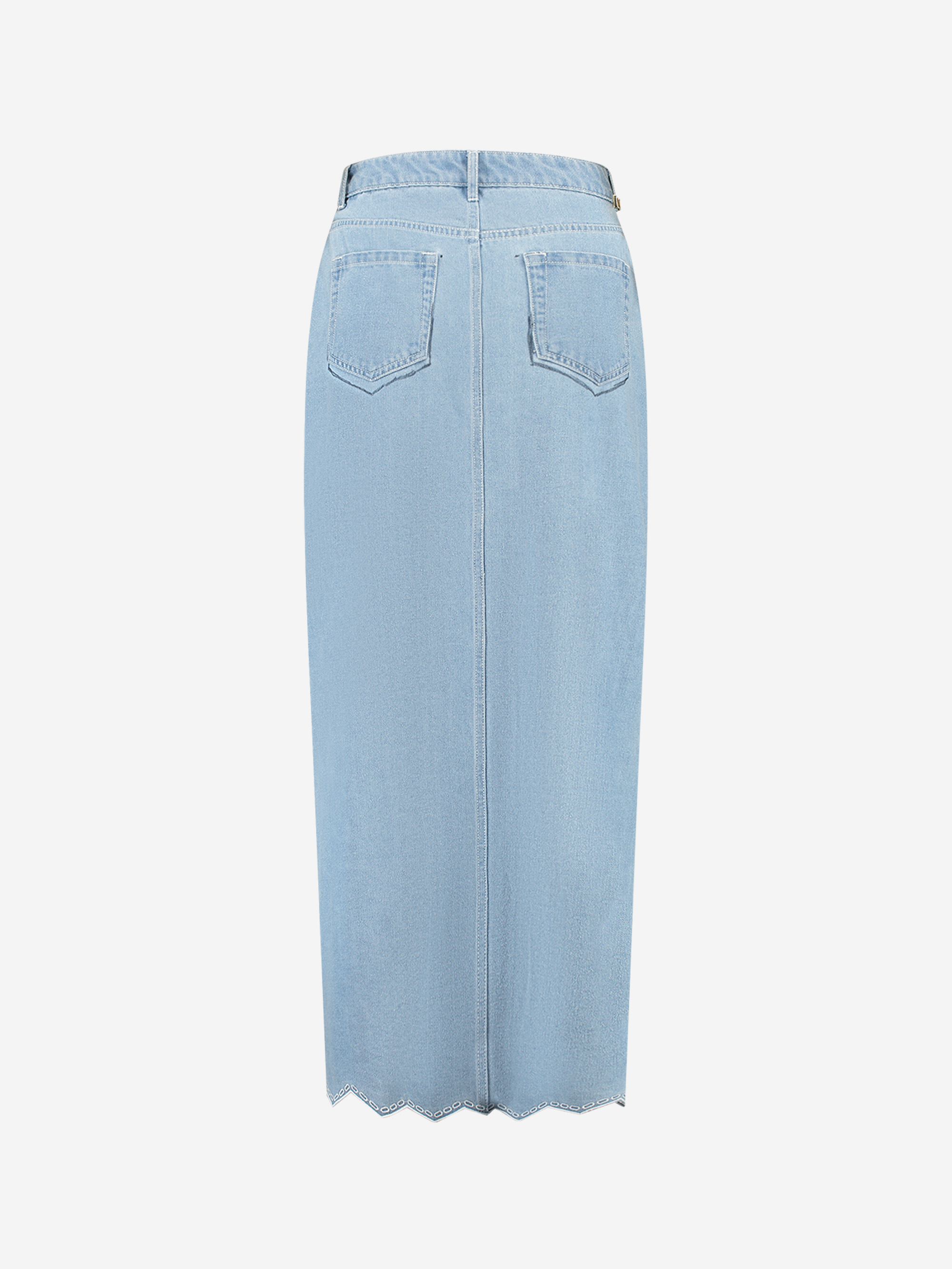 Denim skirt with embroidery