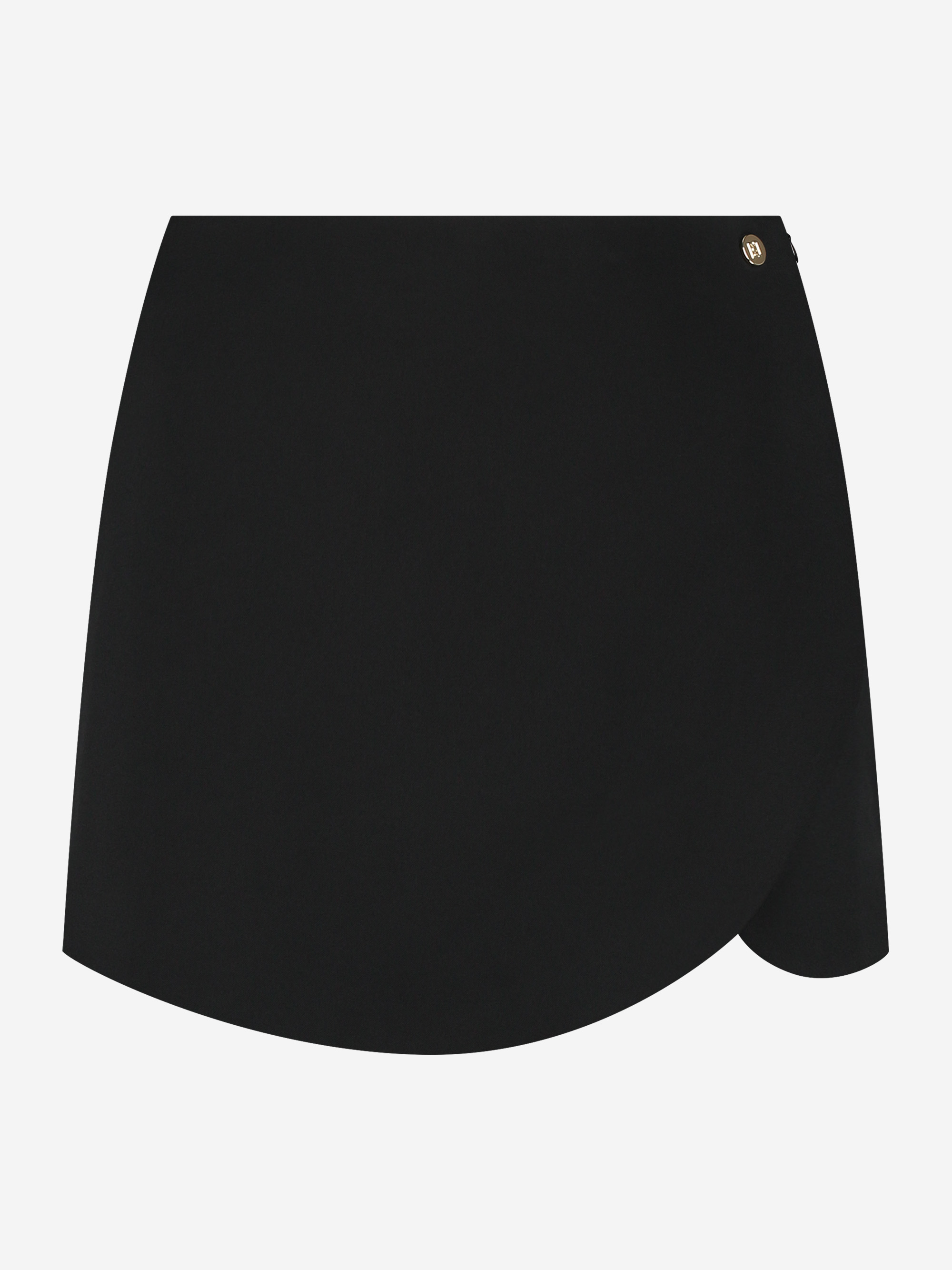 Fitted skort with asymmetrical front